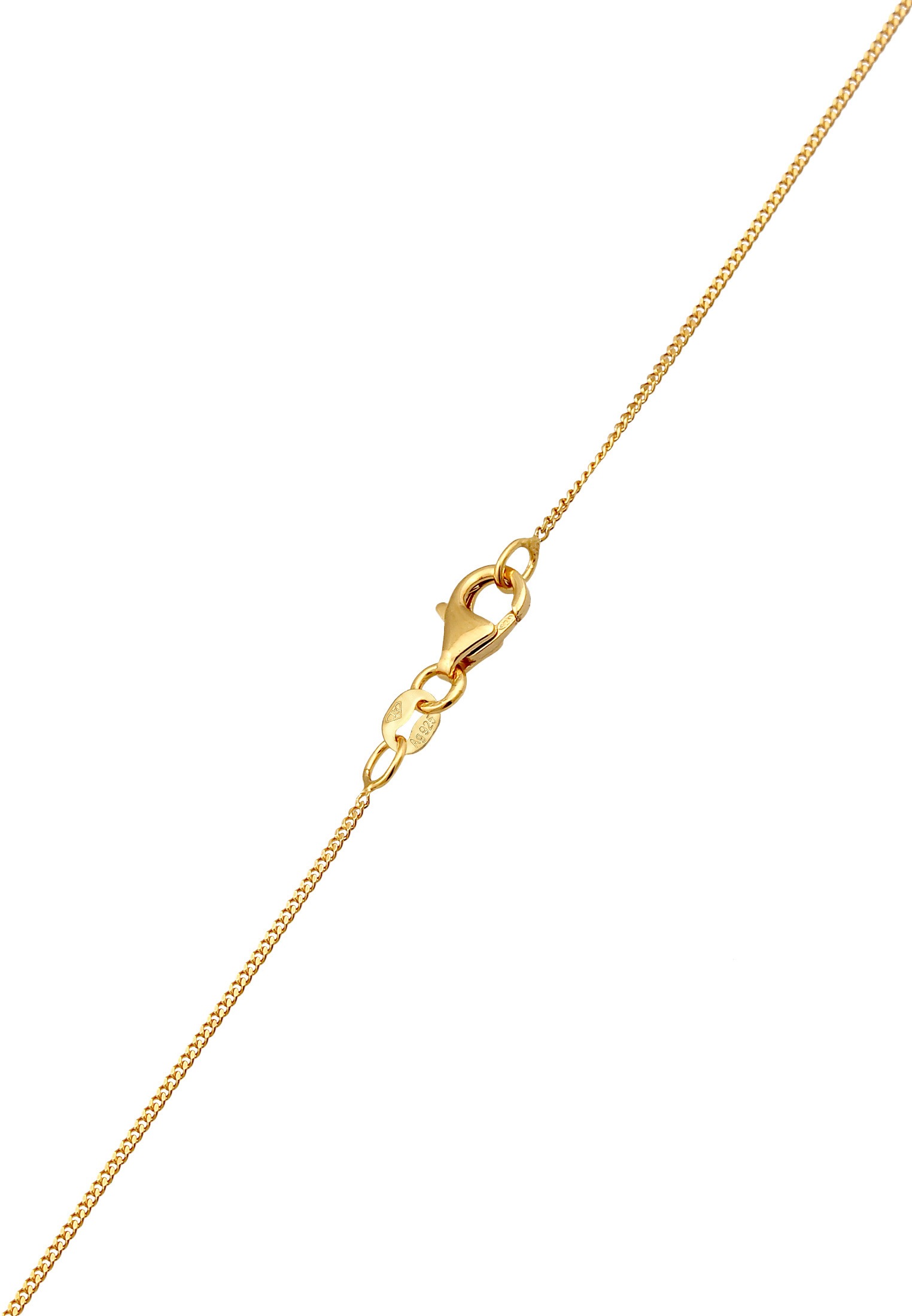 Elli Kette mit Anhänger »Halskette Disc Anhänger Organic Design 925 Silber vergoldet«