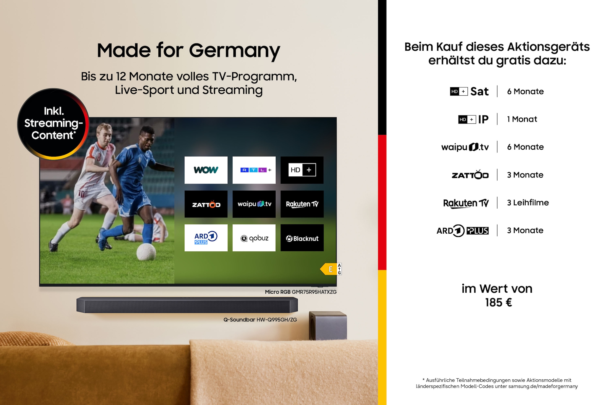 Samsung LED-Fernseher »GU75U7099HU« 189 cm/75 ″ Smart-TV