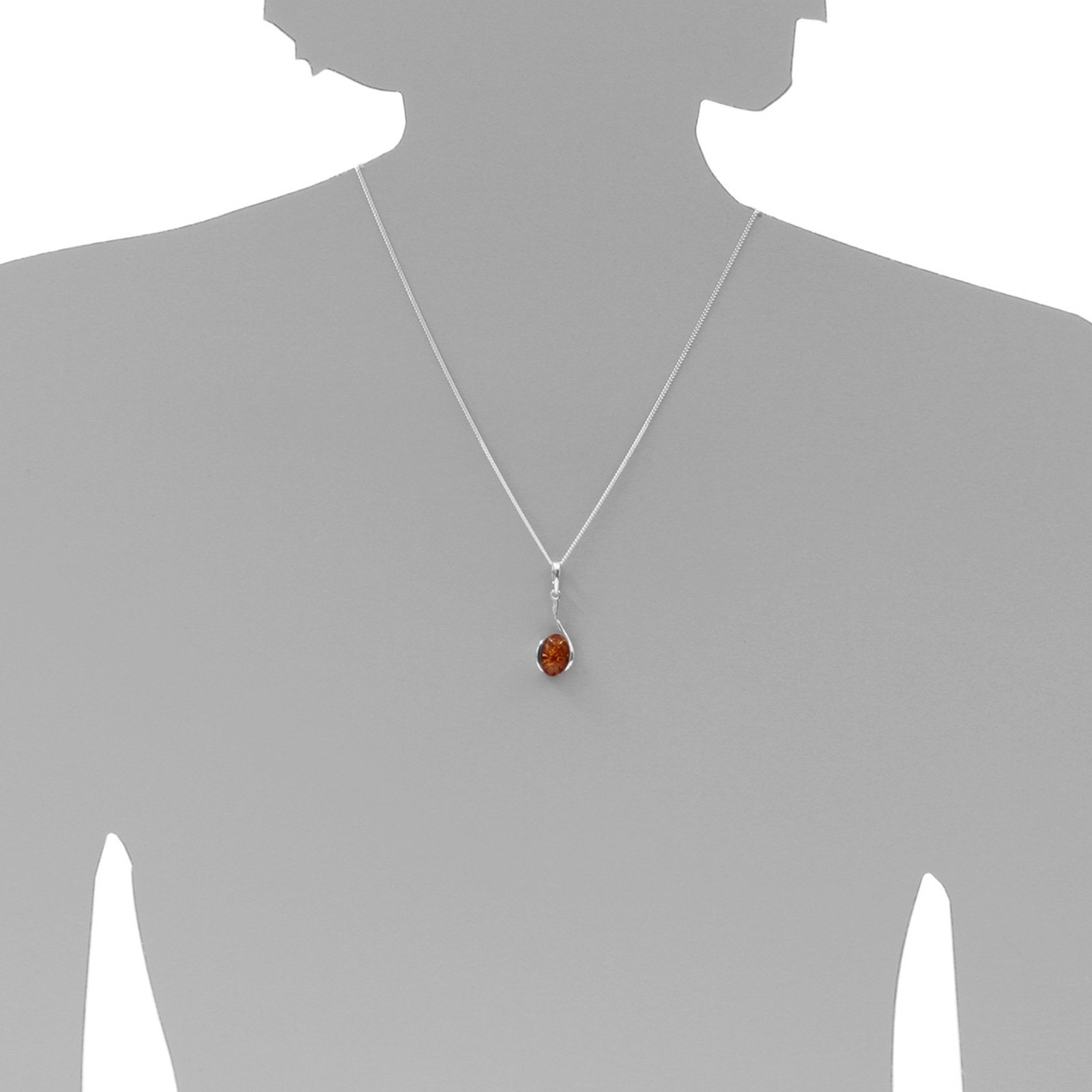 OSTSEE-SCHMUCK Kette mit Anhänger »- Lennja - Silber 925/000 - Bernstein«