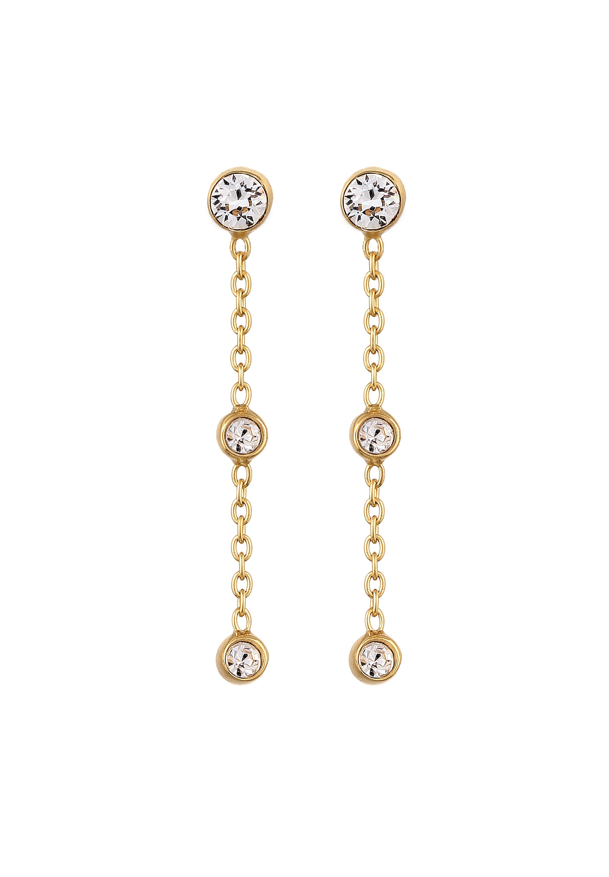 Elli Paar Ohrstecker »Ohrringe Ohrstecker Weiß 925 Sterling Silber, mit Kristallen von Swarovski®«