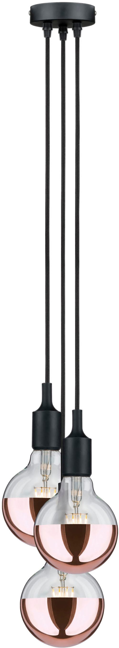 Paulmann Pendelleuchte »Neordic Ketil max. 3x60W Schwarz 230V Sililkon/Kunststoff«, 3 flammig, Leuchtmittel E27 | ohne Leuchtmittel, E27