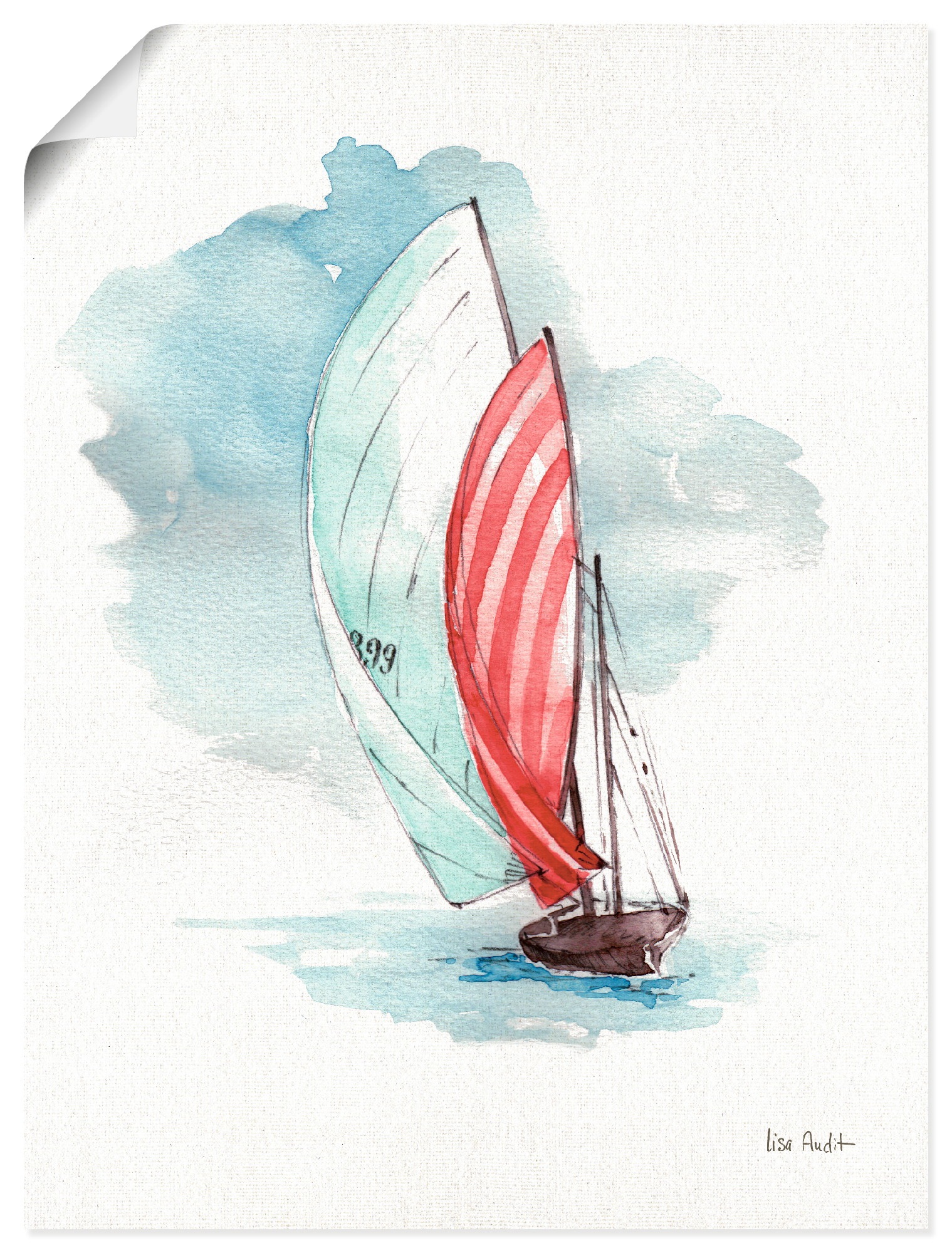 Artland Wandbild »Im Moment I«, Boote & Schiffe, (1 St.), in vielen Größen & Produktarten -Leinwandbild, Poster, Wandaufkleber / Wandtattoo auch für Badezimmer geeignet