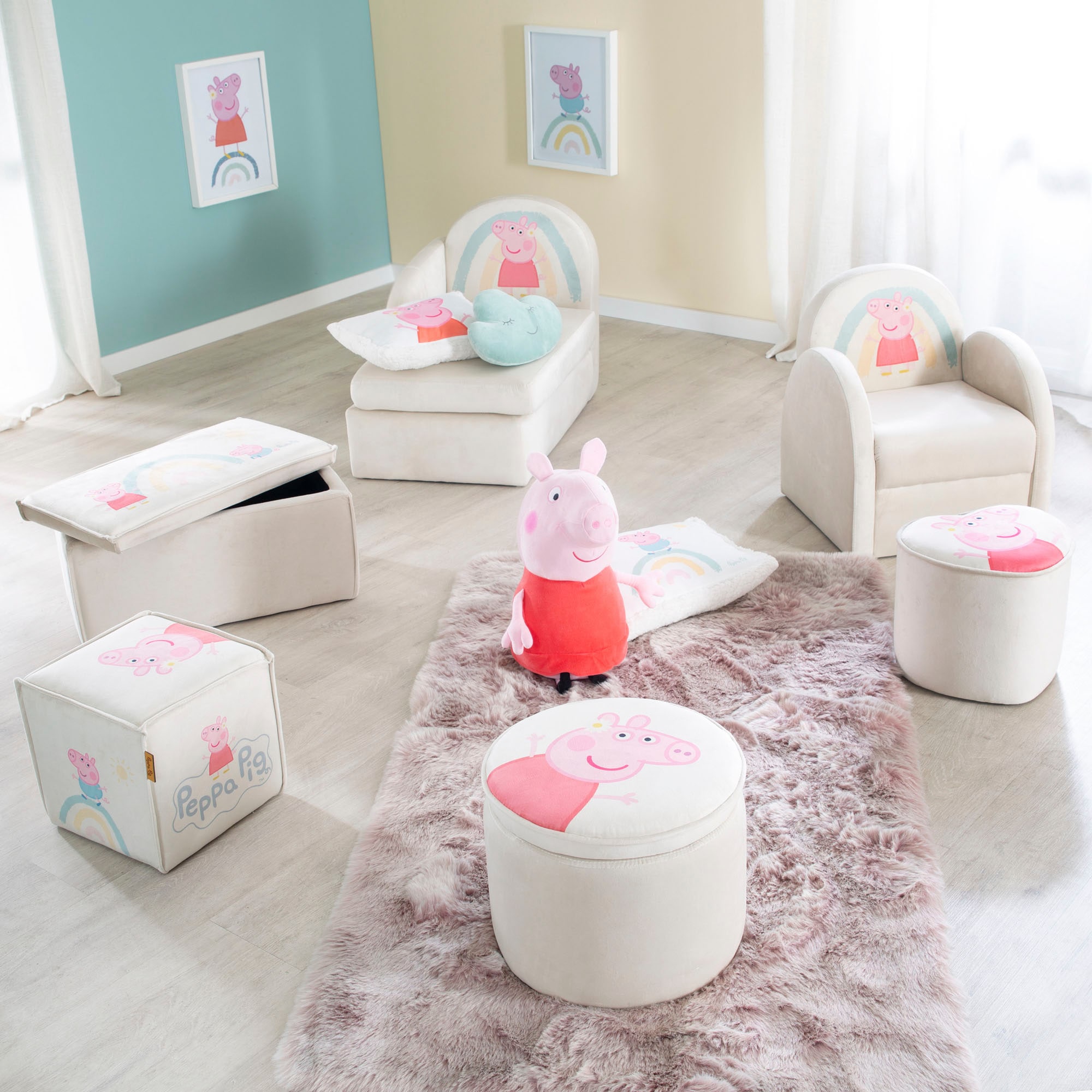 roba® Kinderhocker »Peppa Pig«, in Herzform