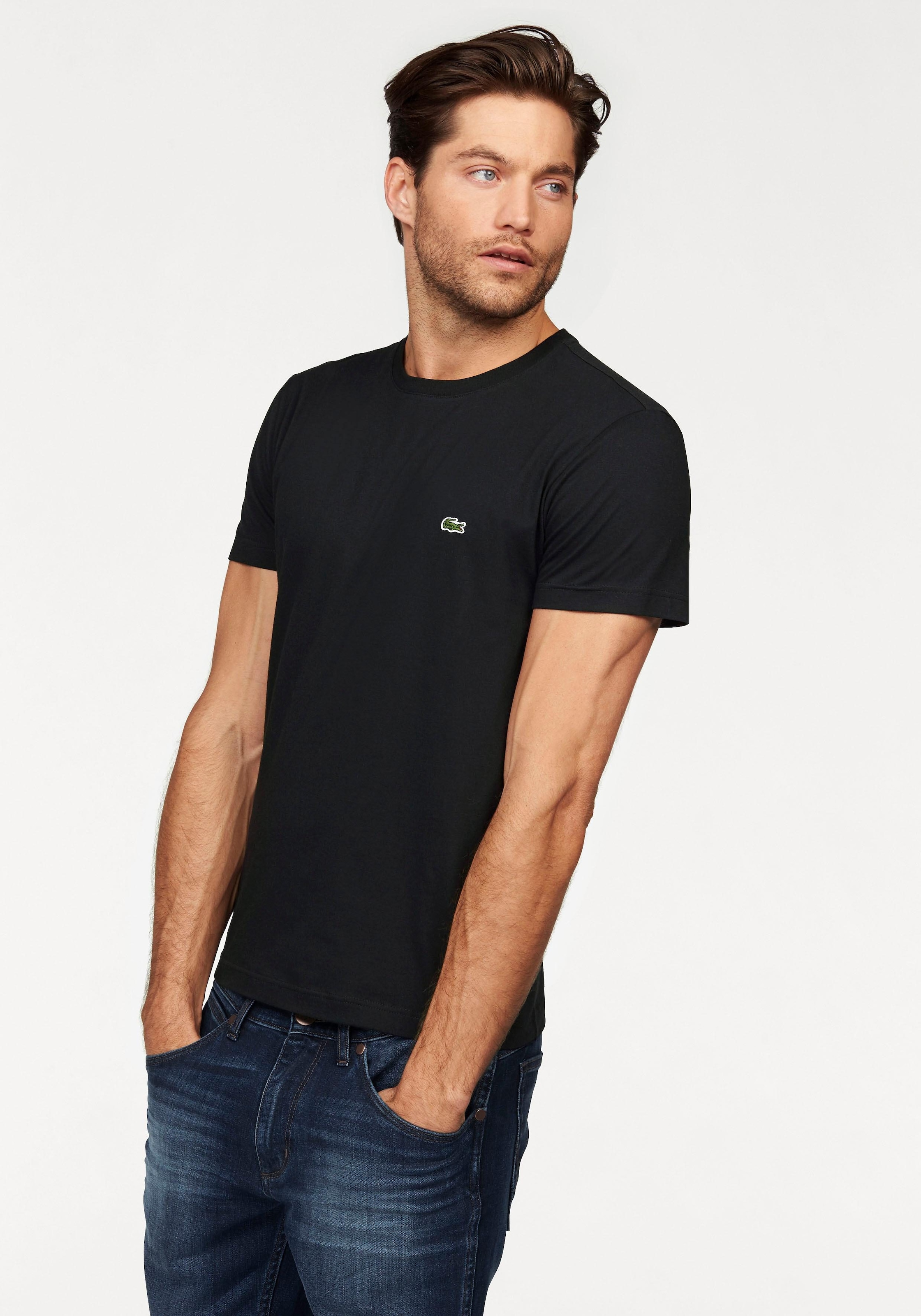 Lacoste T-Shirt, (1 online bei Farbdesign OTTO kaufen modernem in tlg.)
