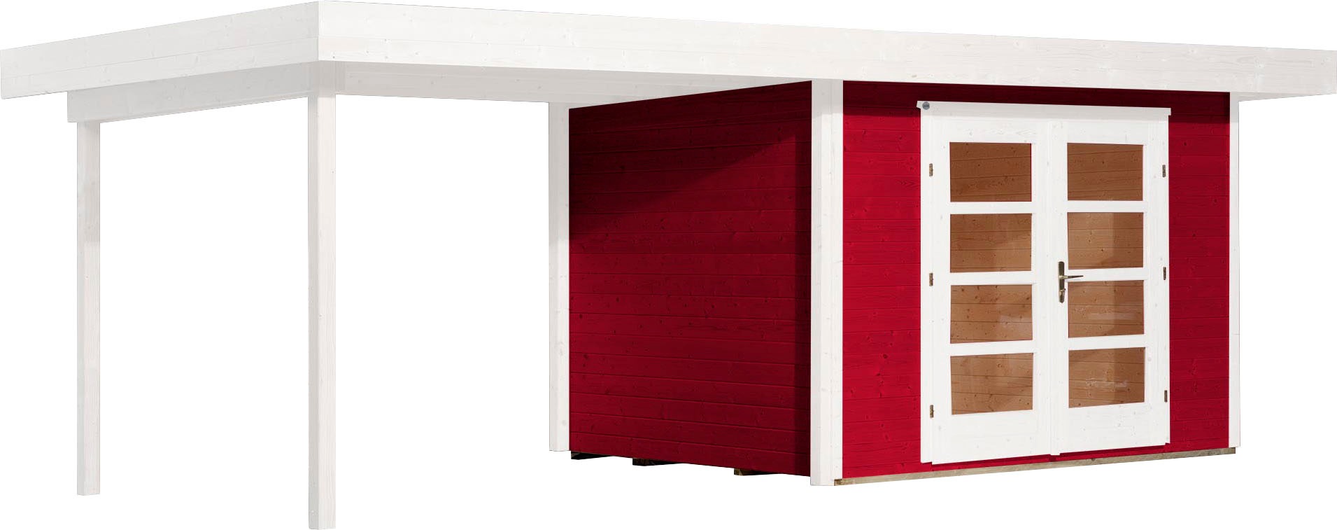 weka Gartenhaus »Designhaus 126 Plus« mit Anbaudach