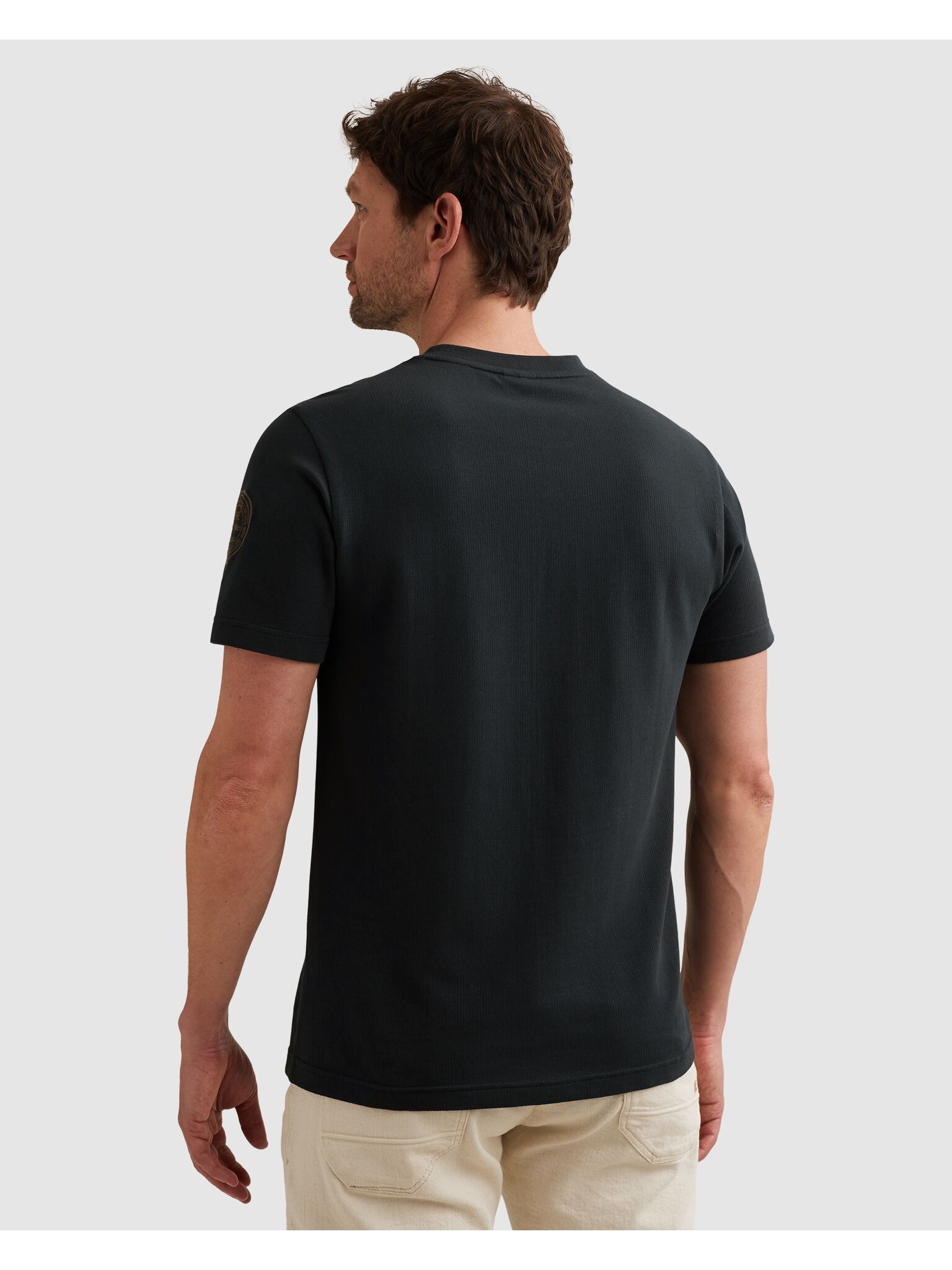 PME LEGEND T-Shirt »Short sleeve r-neck flat waffle jersey« mit Logo Prints