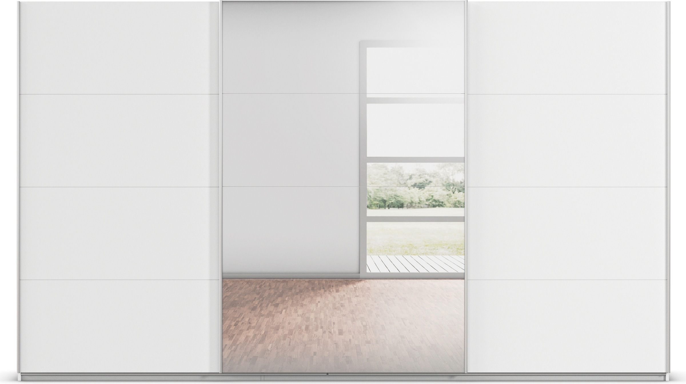 rauch Schwebetürenschrank »Kleiderschrank Schrank Garderobe AGORDO«, Top Innenausstattung, in 4 Breiten und 2 Höhen MADE IN GERMANY