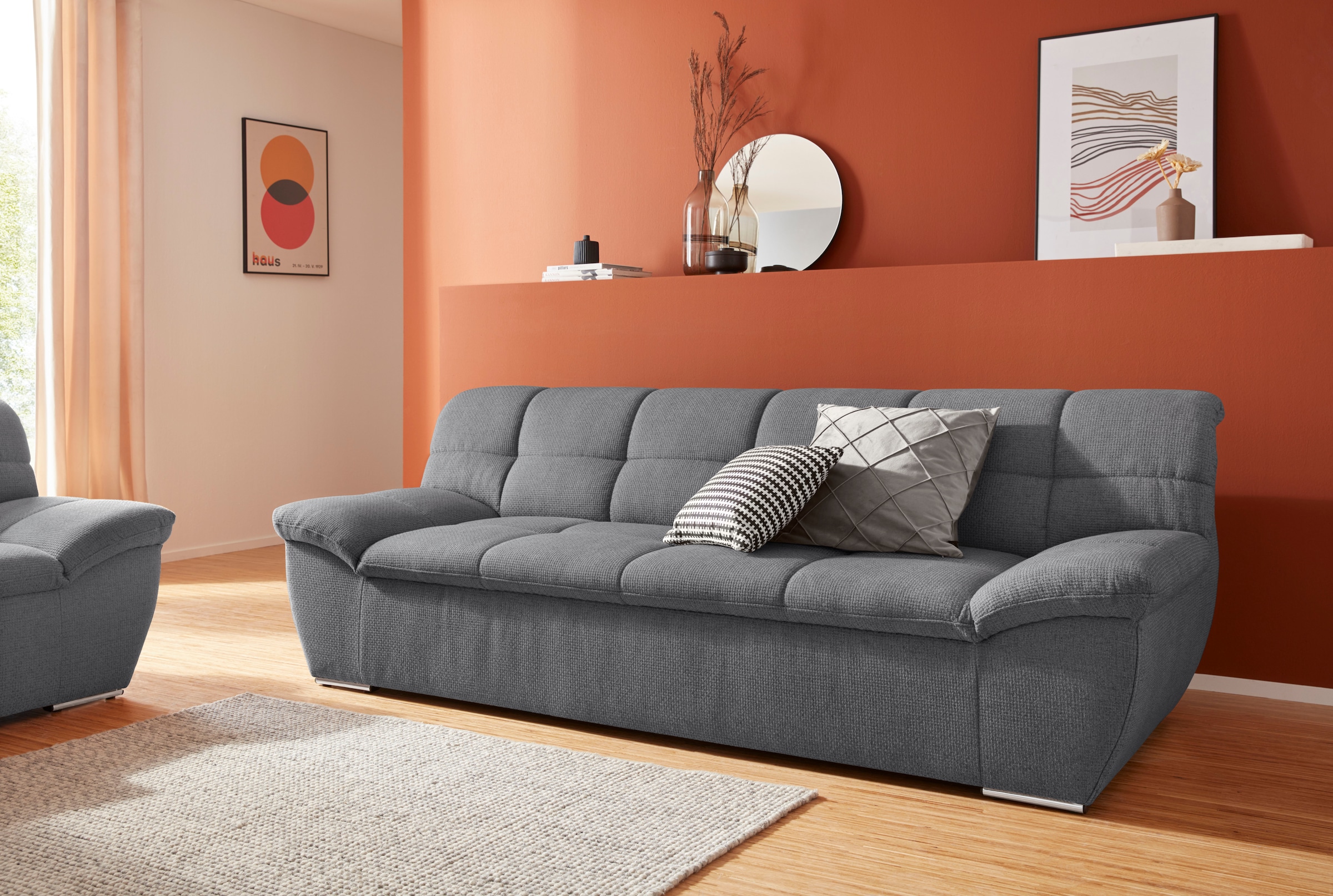 DOMO collection 3-Sitzer »Lagoa, moderne Sitzheftung, bequem und komfortabel«, frei im Raum stellbar, in großer Farbauswahl