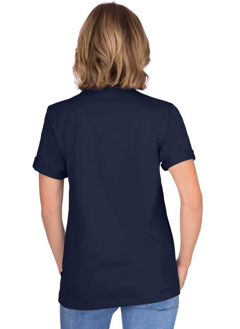 Trigema T-Shirt »TRIGEMA T-Shirt mit Knopfleiste DELUXE Baumwolle«, (1 tlg.)