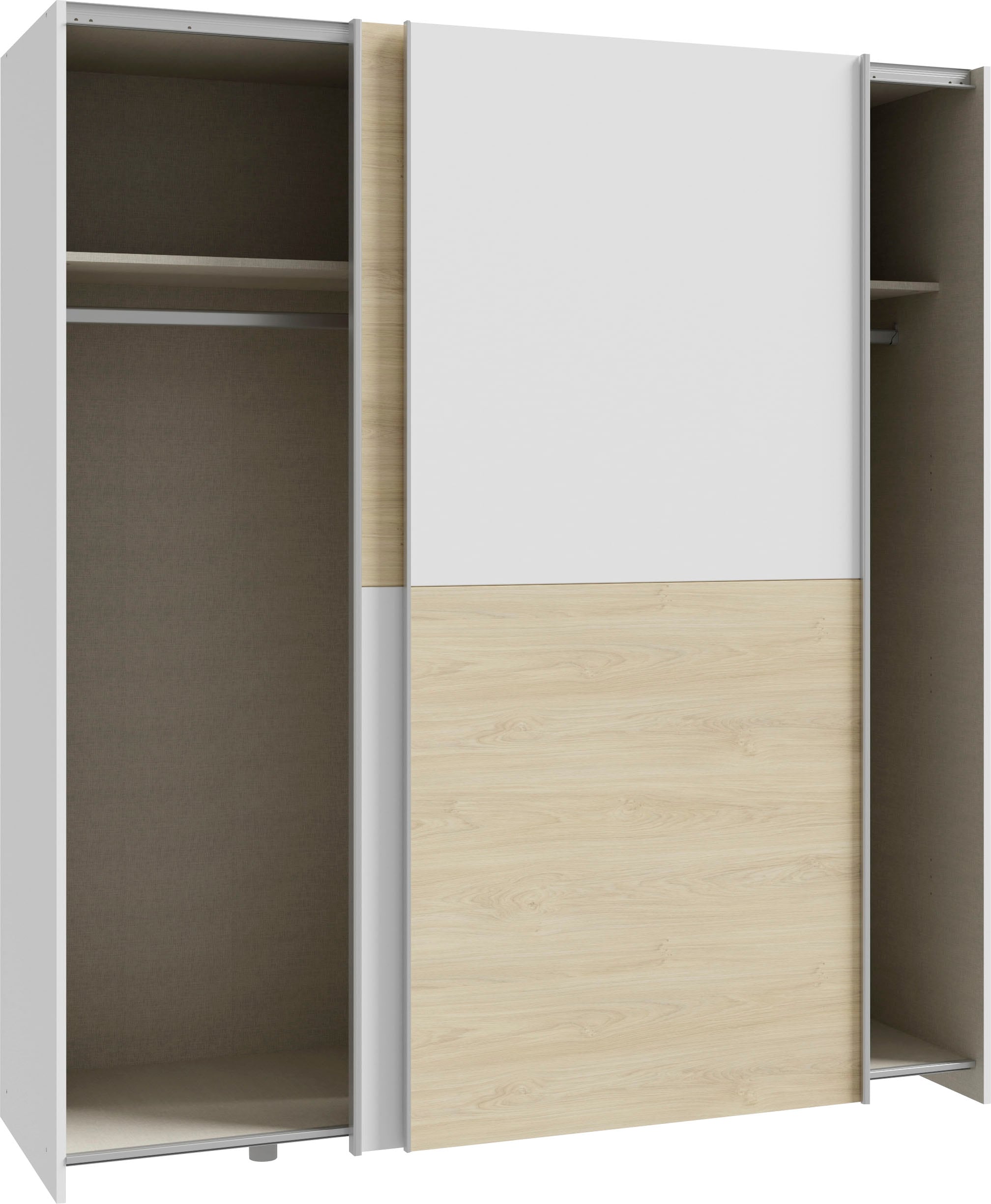 Home affaire Schwebetürenschrank »2 Schiebetüren, Made in Europe, stabil und zeitlos«, (5 Breiten: 120 -200cm, Höhe ca. 190cm), in verschiedenen Farben und Breiten