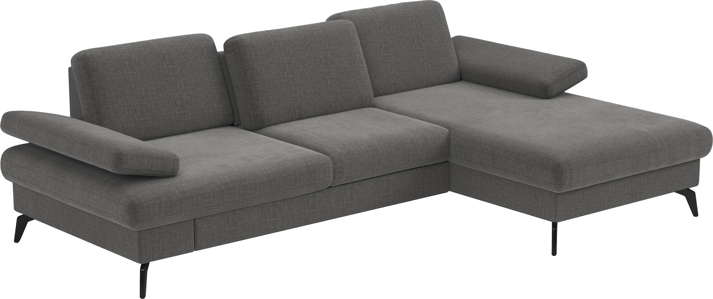 sit&more Ecksofa »Morris L-Form, inkl. Sitztiefenverstellung«, wahlweise mit Armteilverstellung, Bettfunktion & Bettkasten