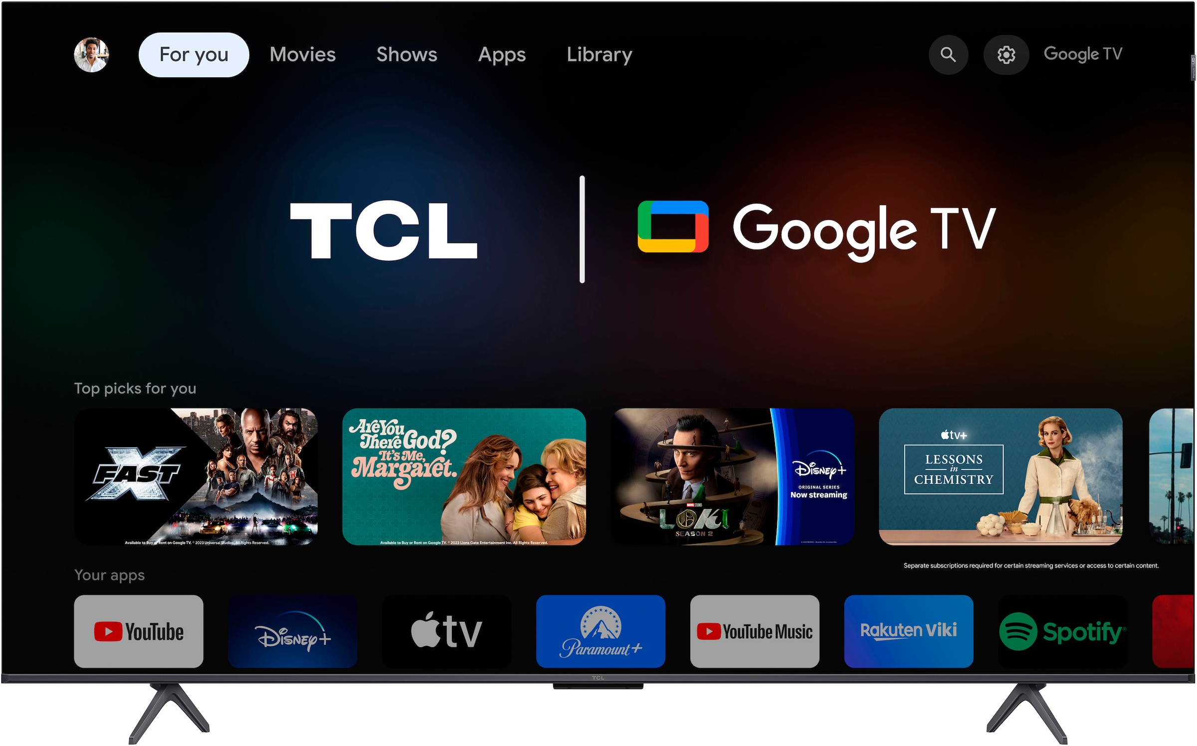 TCL QLED-Fernseher, 189 cm/75 Zoll, 4K Ultra HD, Smart-TV-Google TV-Android TV