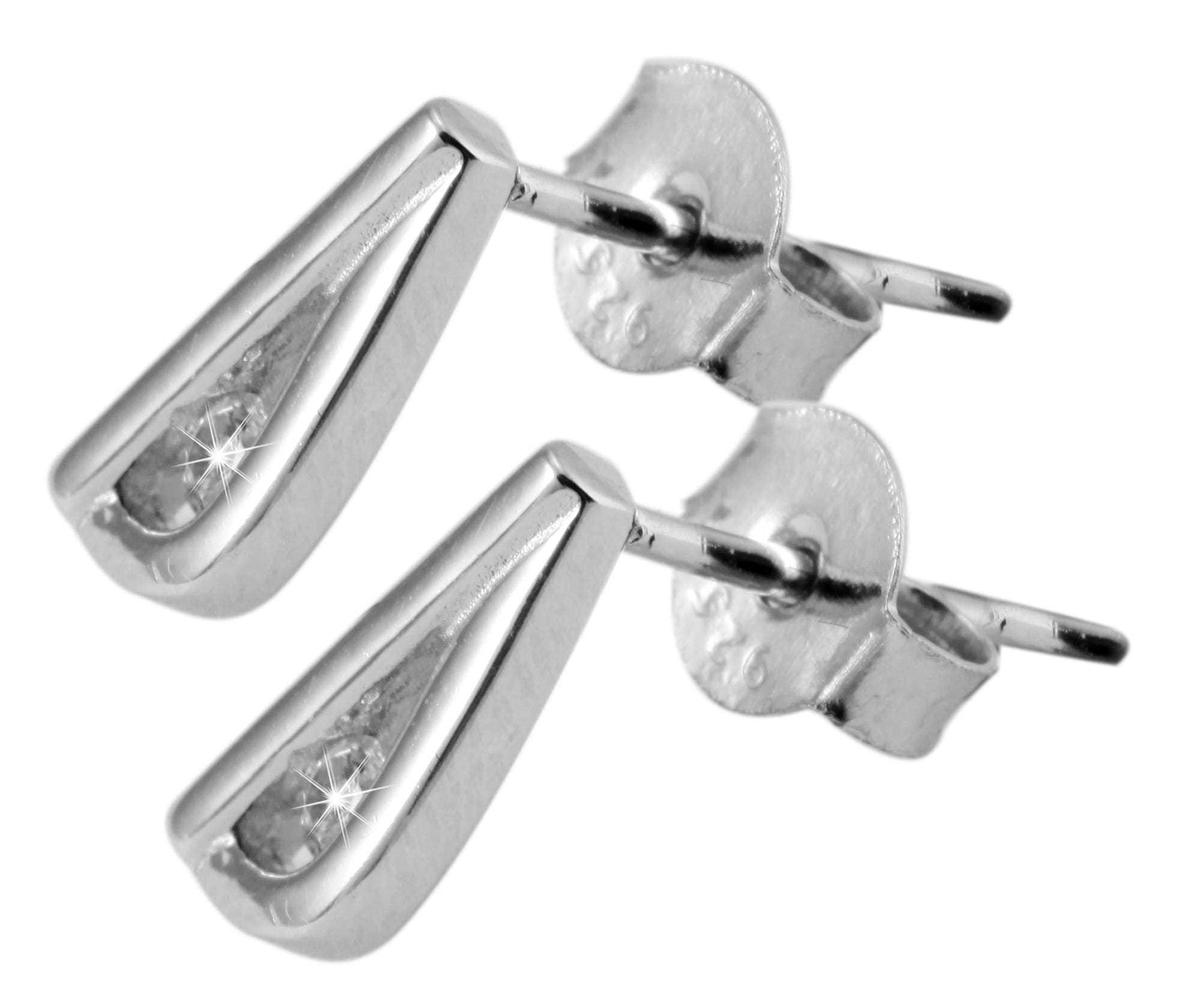 Adelia´s Paar Ohrstecker »Damen Ohrringe ¿ Ohrstecker aus 925 Silber mit Zirkonia«