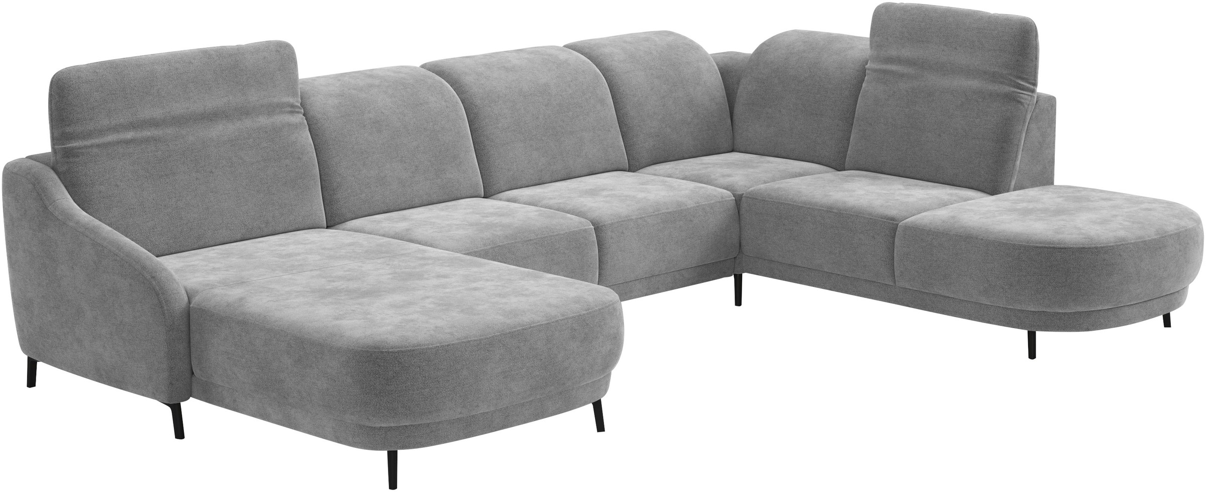 sit&more Wohnlandschaft »Blues U-Form«, inkl. Kopfteilverstellung, wahlweise mit Klapptisch und USB