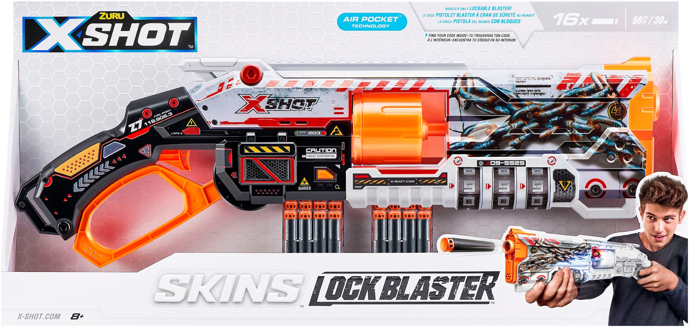 XSHOT Blaster »XSHOT, Skins Lock Blaster mit Darts«