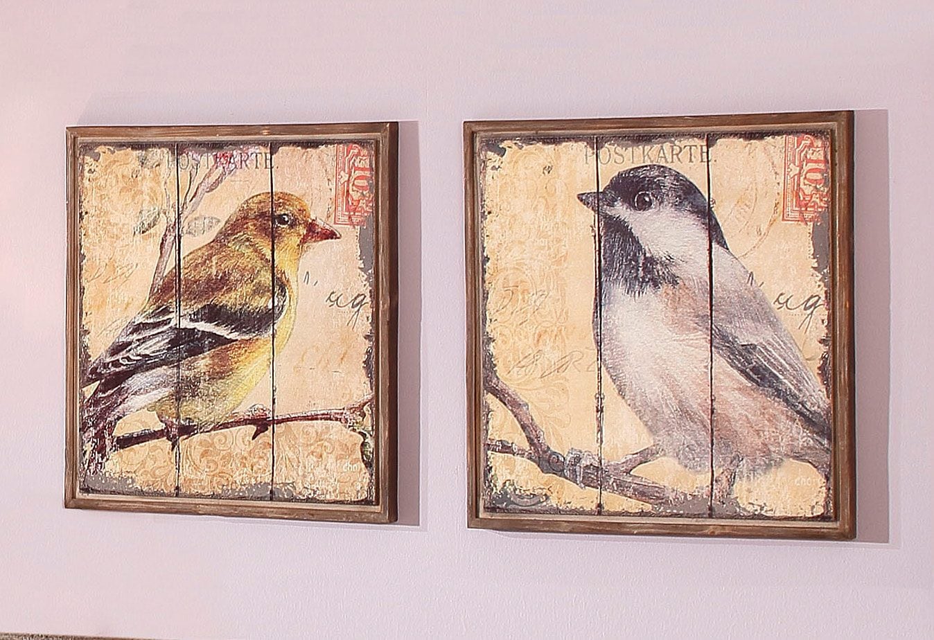 HOFMANN LIVING AND MORE Bild »Vogel«, (Set), Tiermotiv (Set, 2 St.)