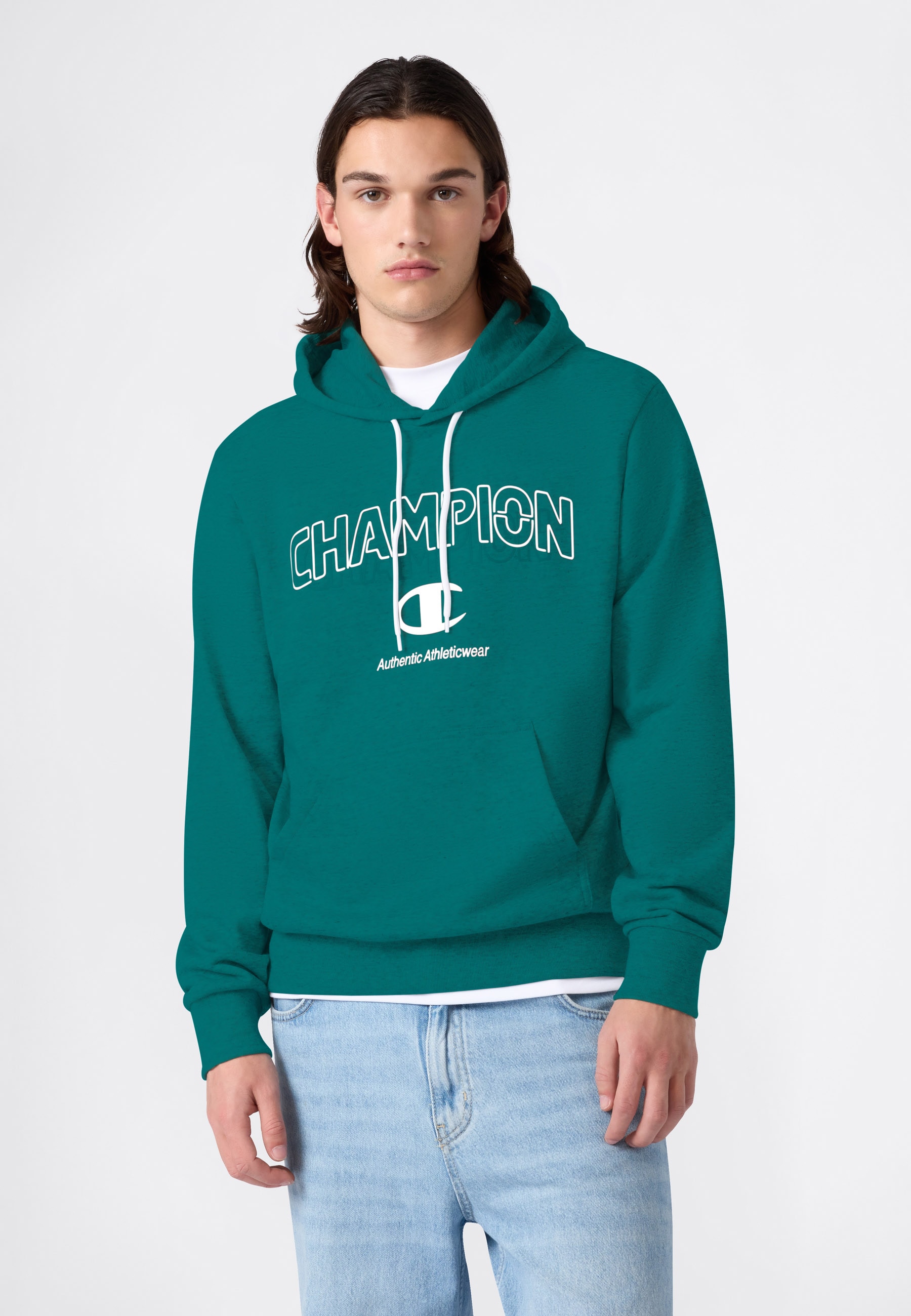 Champion Kapuzensweatshirt »Graphic Terry Hoodie«, 1 tlg. sportlicher Stil, für Erwachsene, Rundhalsausschnitt
