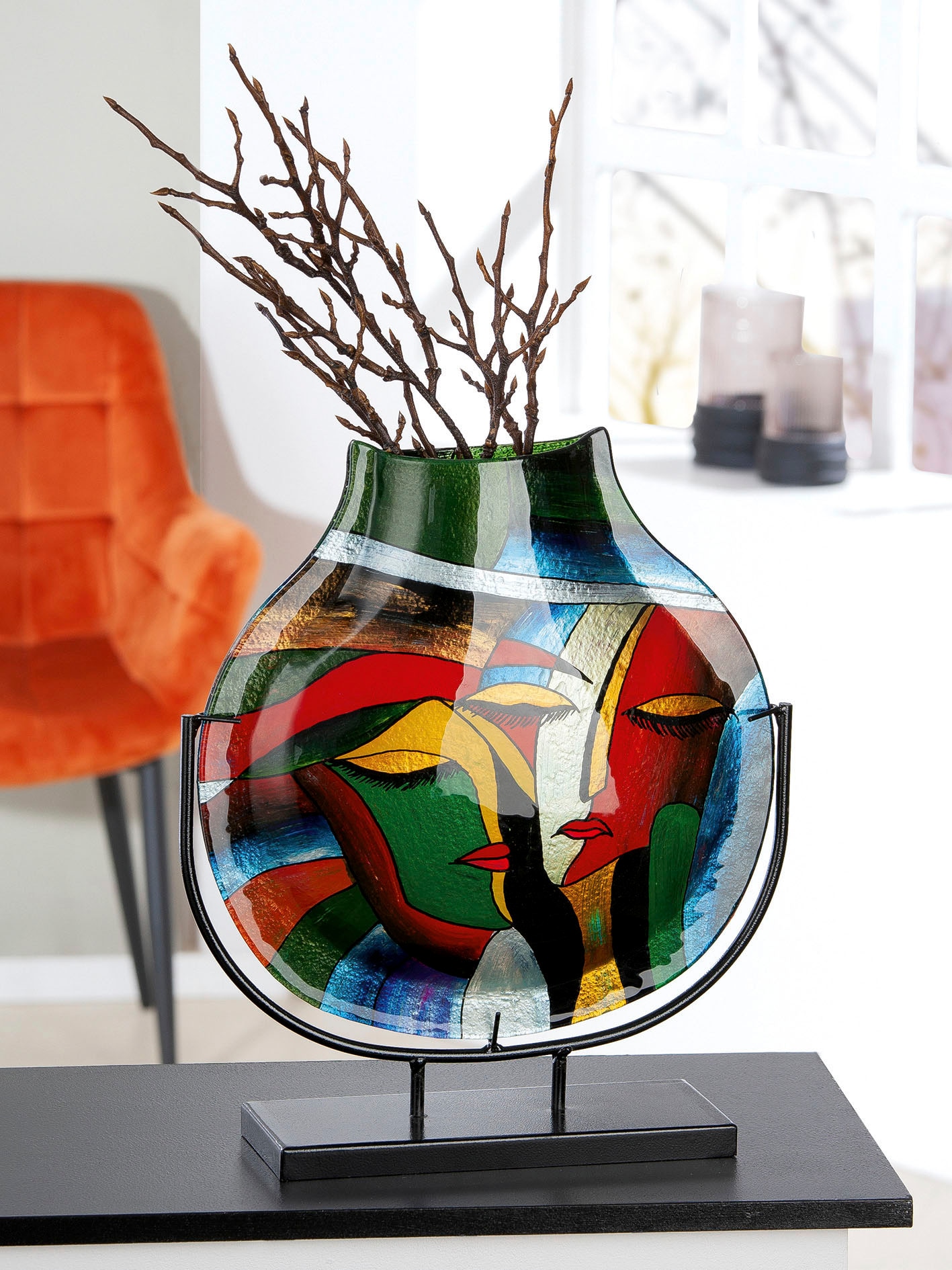 Casablanca by Gilde Dekovase »Vero«, (1 St.), dekorative Vase aus Glas, Dekoobjekt