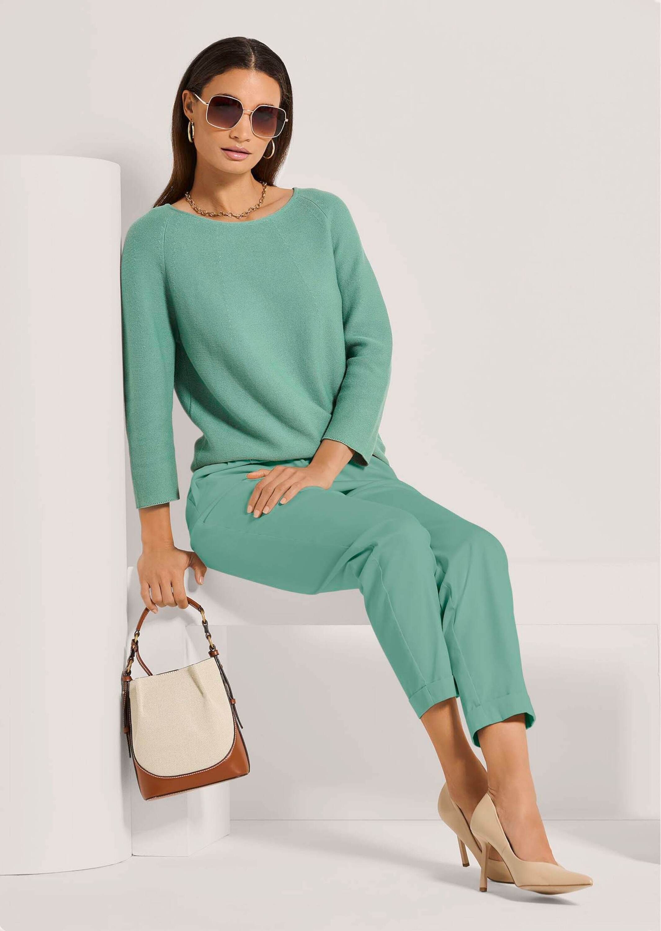 MADELEINE Longpullover »Pullover Pullover in modischer Kurzform«