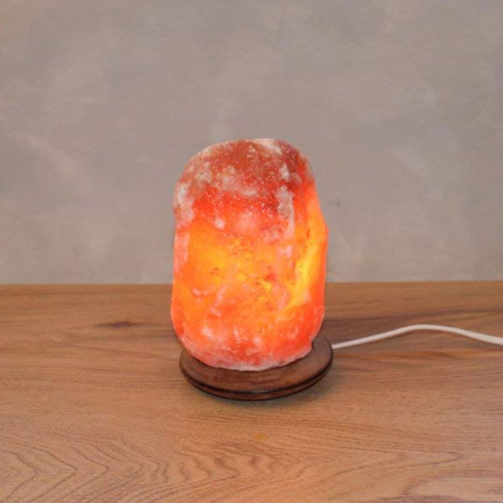 HIMALAYA SALT DREAMS Salzkristall-Tischlampe »Rock«, Leuchtmittel E14 | Leuchtmittel wechselbar, Handgefertigt aus Salzkristall - jeder Stein ein Unikat, ca.1,7 kg