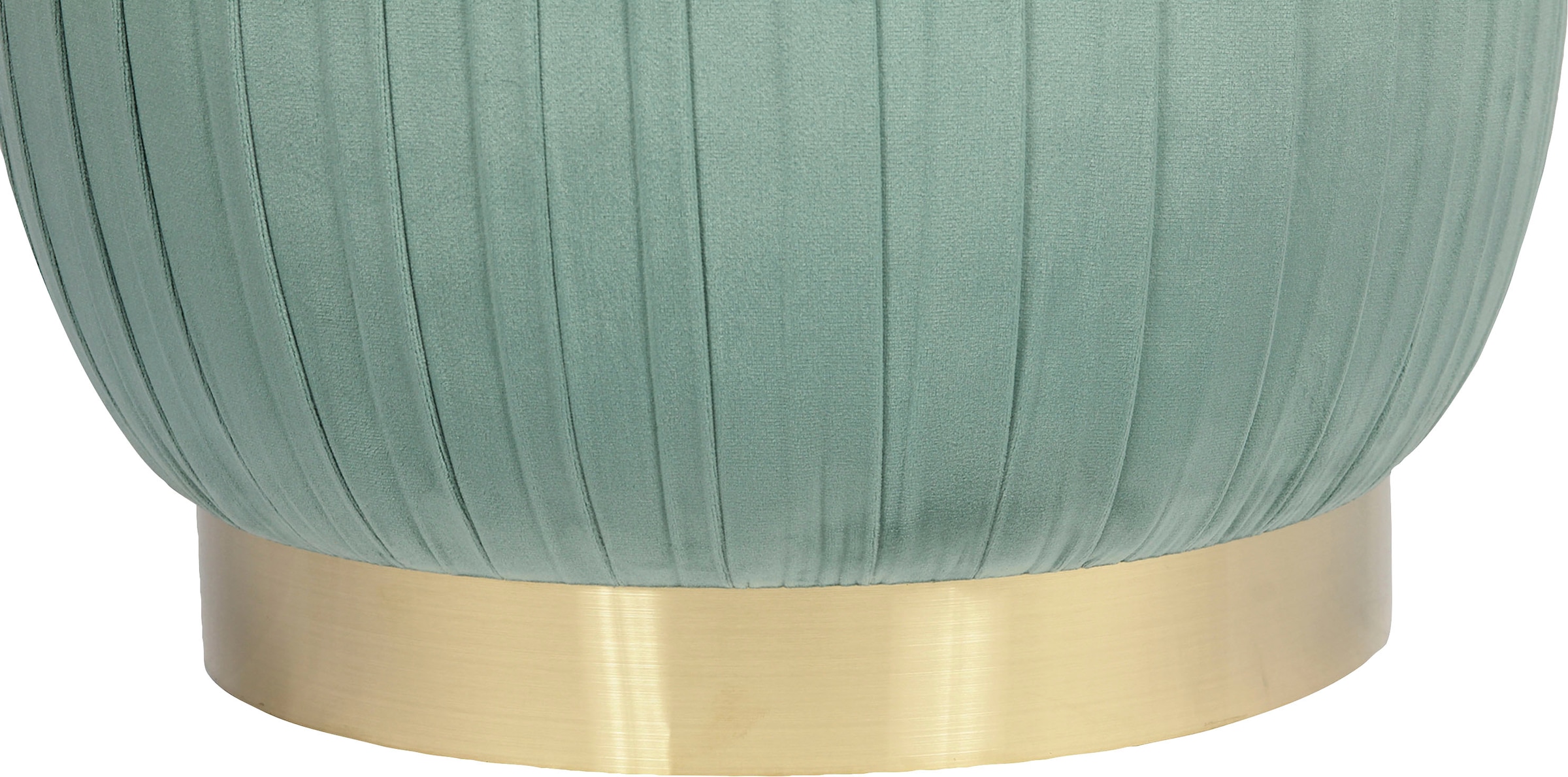 Kayoom Sitzhocker »Hocker Lilje, Edler Touch durch goldenen Sockel,Hochwertiger Samtbezug«, (1 St.), samtweich, gesteppte Ziernaht, Edelstahlsockel, Hochwertiger Samtbezug