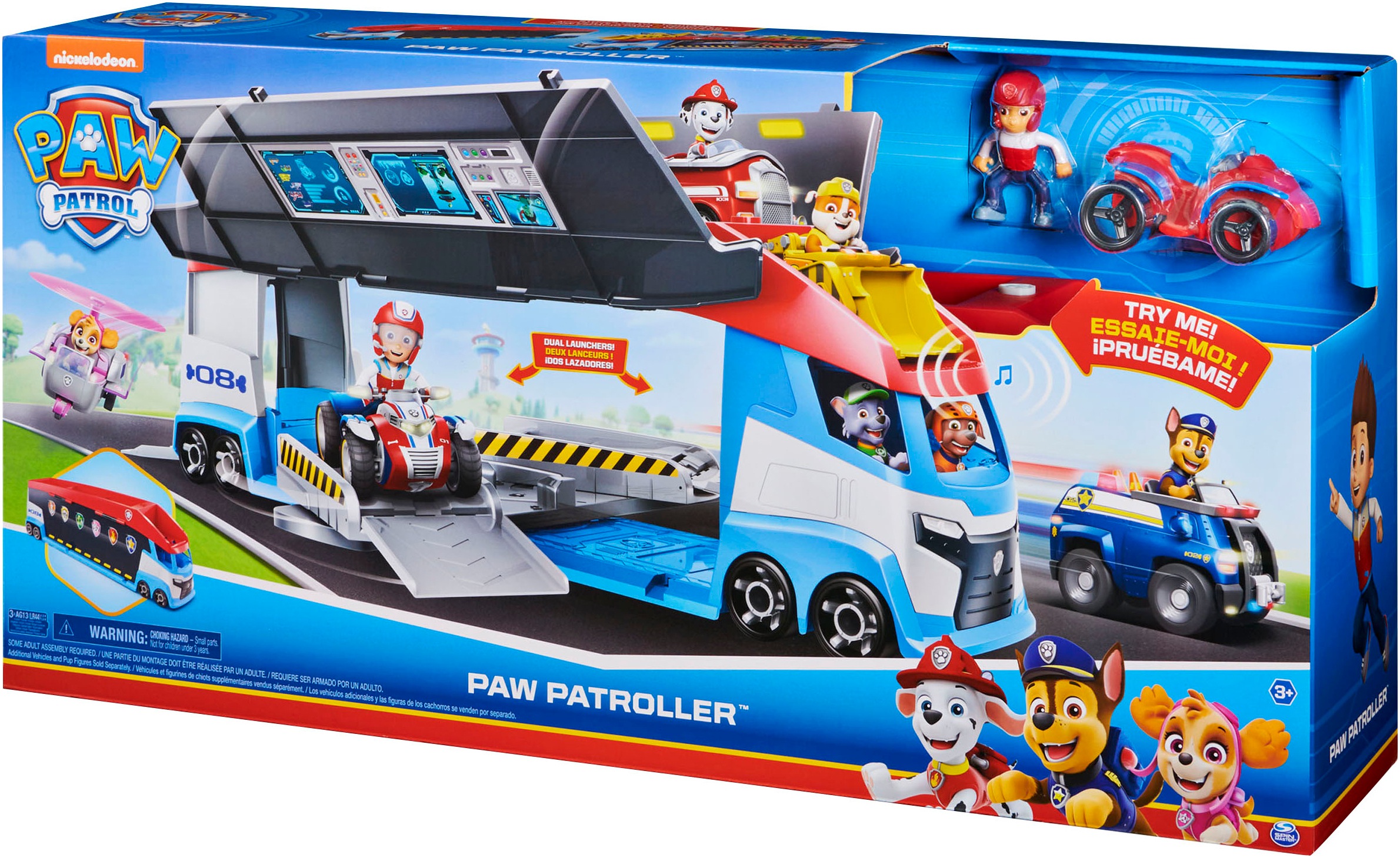 Spin Master Spielzeug-Auto »Paw Patrol - Paw Patroller 2.0«, inklusive Ryder-Figur und Basis Fahrzeug