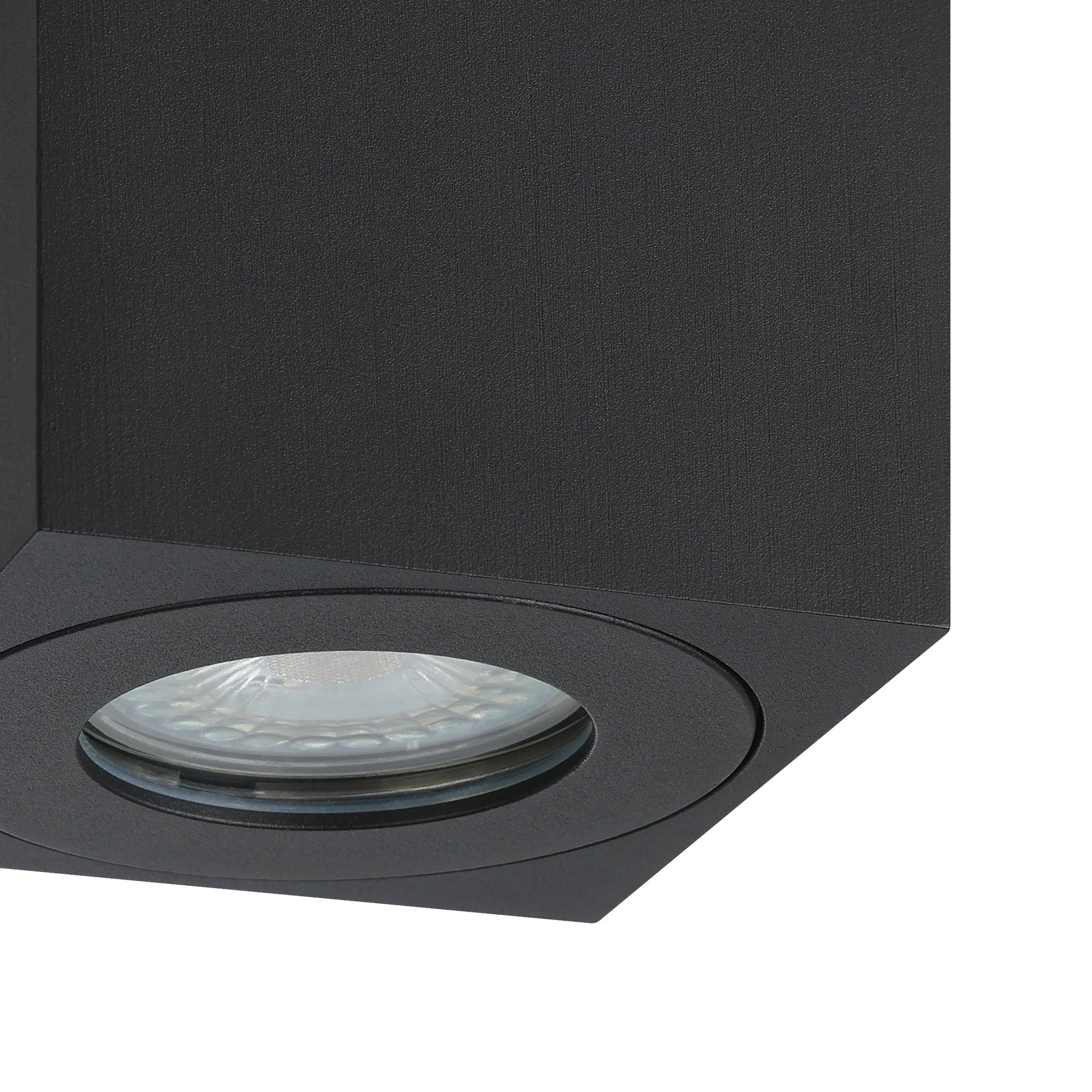 EGLO Deckenleuchte »Torrecola Deckenlampe, Außenbeleuchtunga us Aluminium, GU10, Lampe« GU10 1 Stk. Wand-/Deckenleuchte - L8 x B8 x H9,5 cm - schwarz - 1X5W exkl.