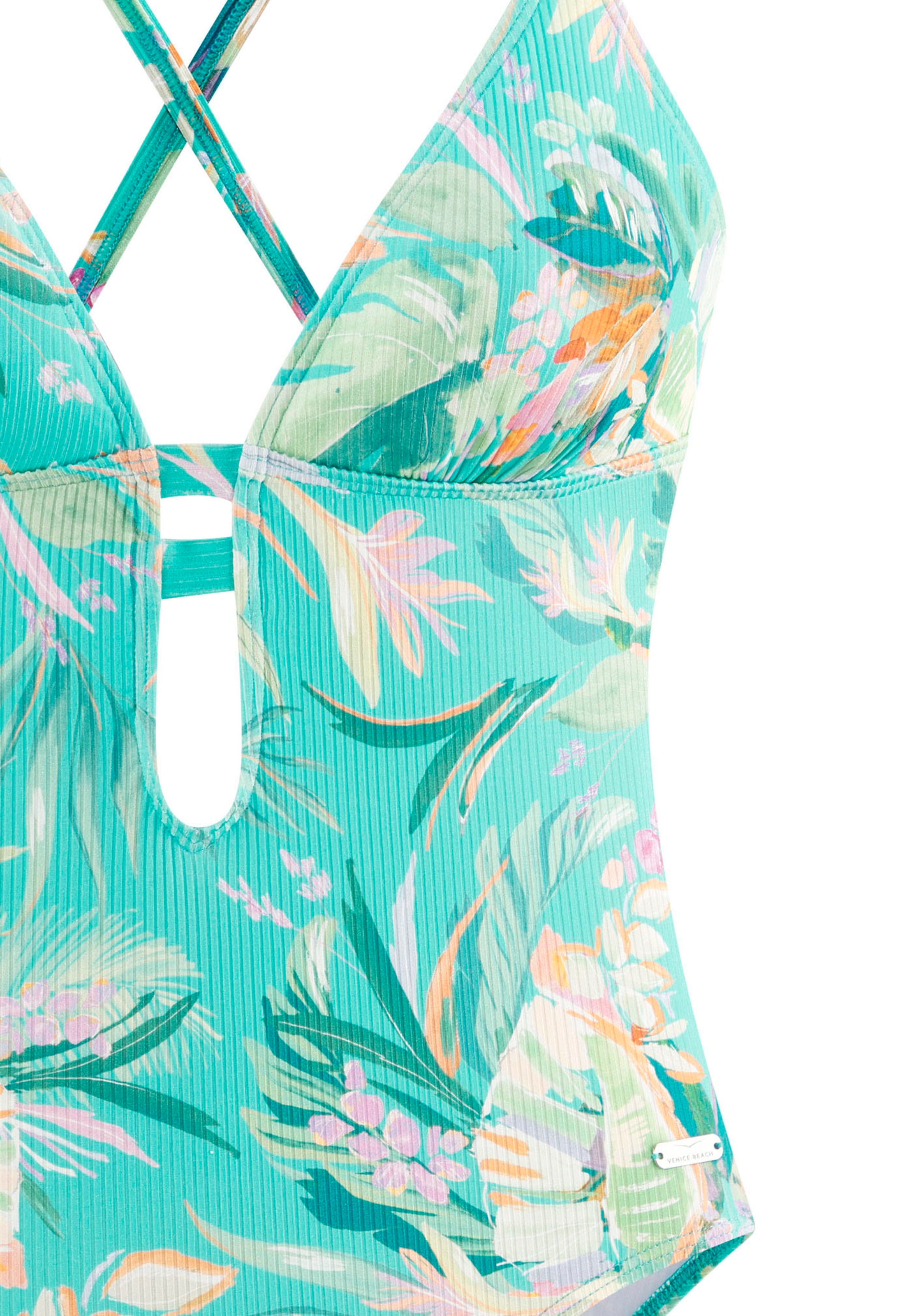 Venice Beach Badeanzug »Sandra« in modischer, leicht glänzender Rippware