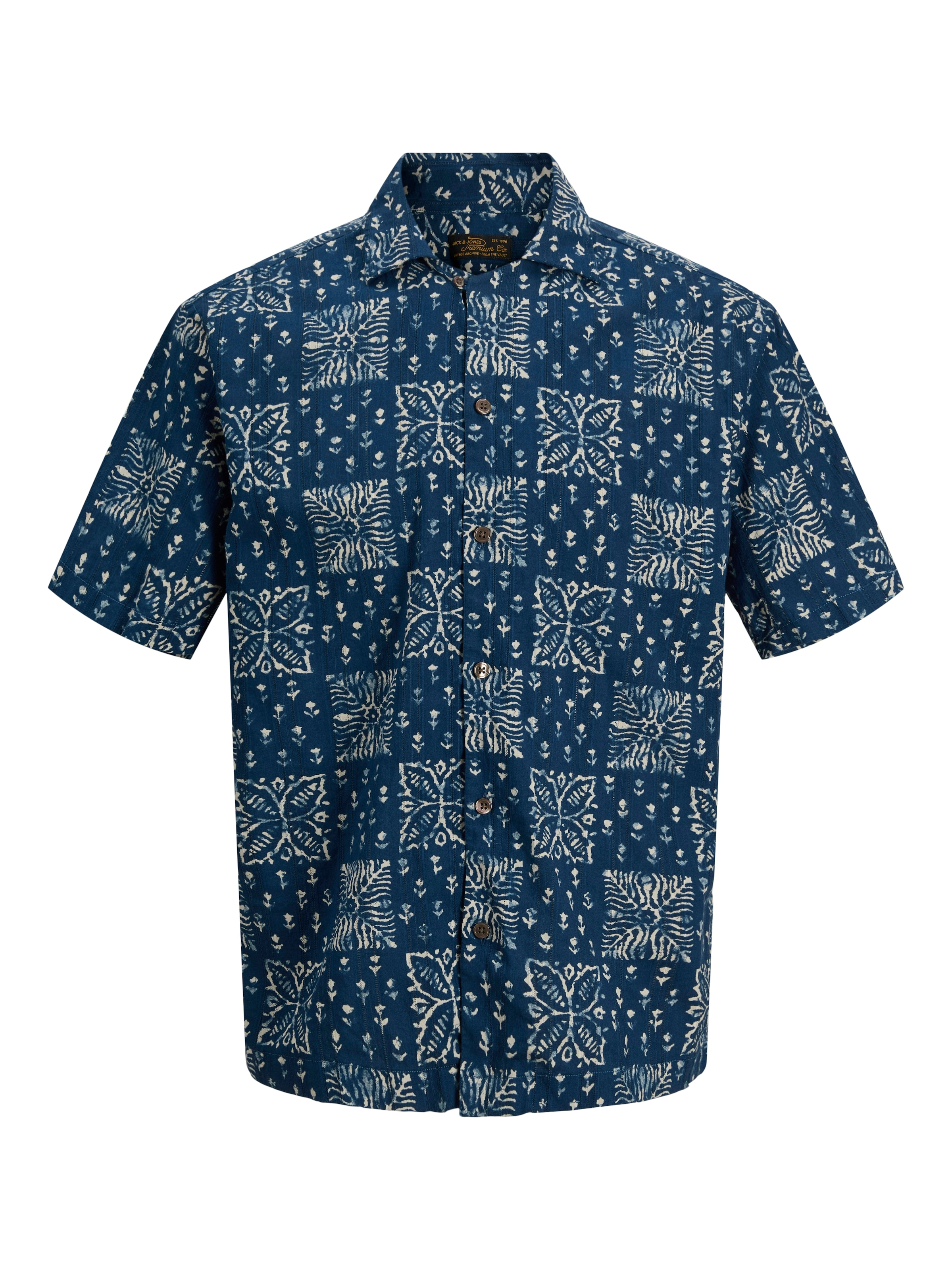 Jack & Jones Kurzarmhemd »JPRBLULYON PRINT DOBBY S/S SHIRT SN«