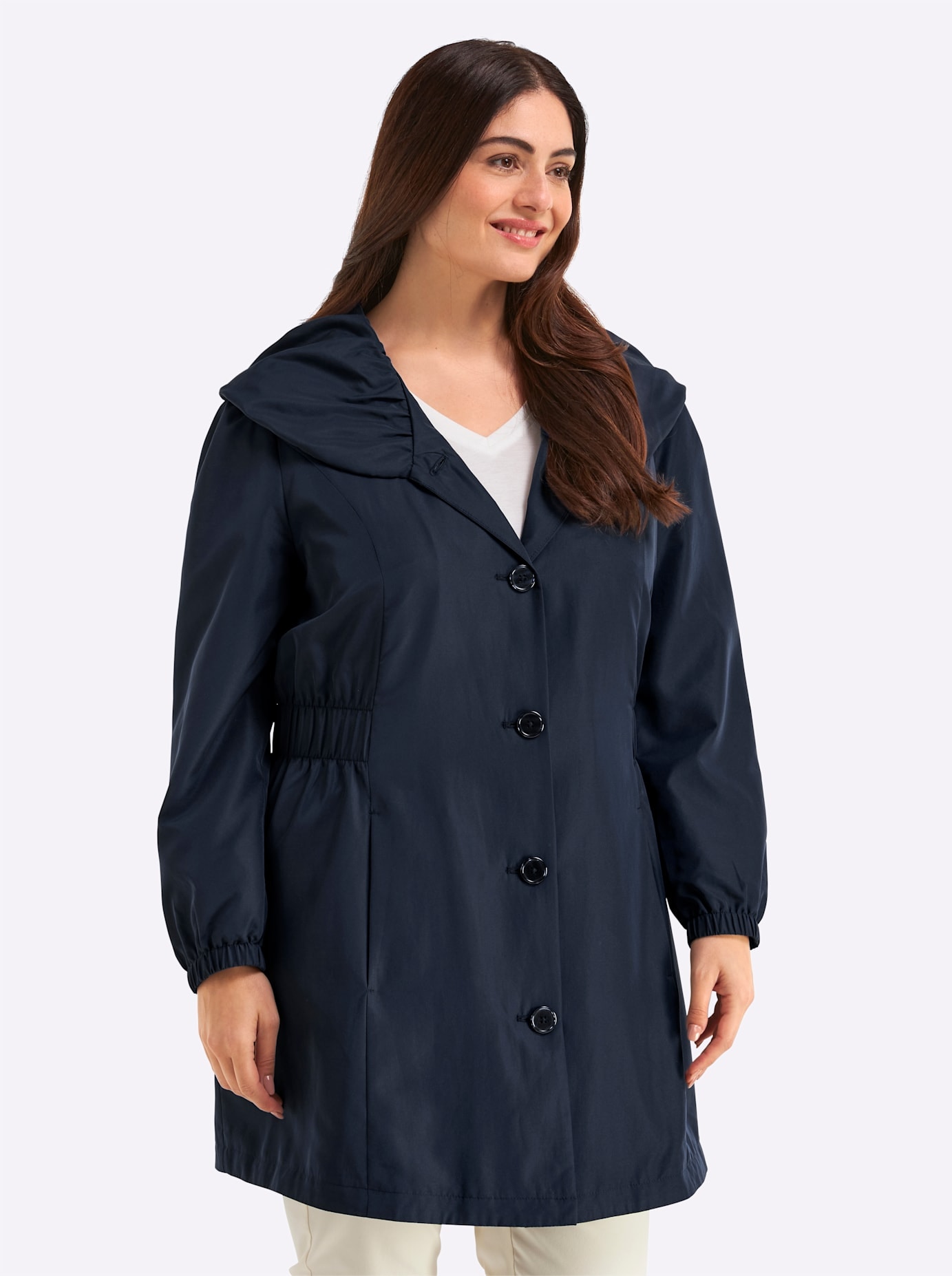 Sheego Langjacke ohne Kapuze