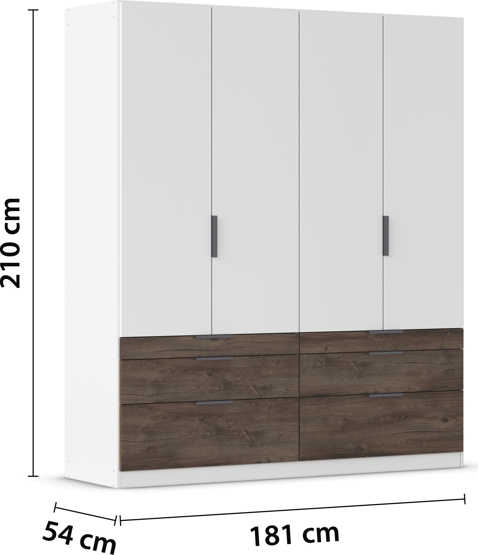 rauch Kleiderschrank »Koda«, (oberer Schubkasten mit praktischer Inneneinteilung), mit symmetrisch angeordneten Schubladen MADE IN GERMANY