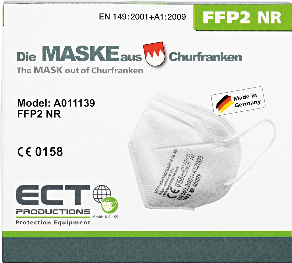 Filtrierende Halbmasken FFP2 »FFP2-Atemschutzmaske«, (Packung, 20 St.)