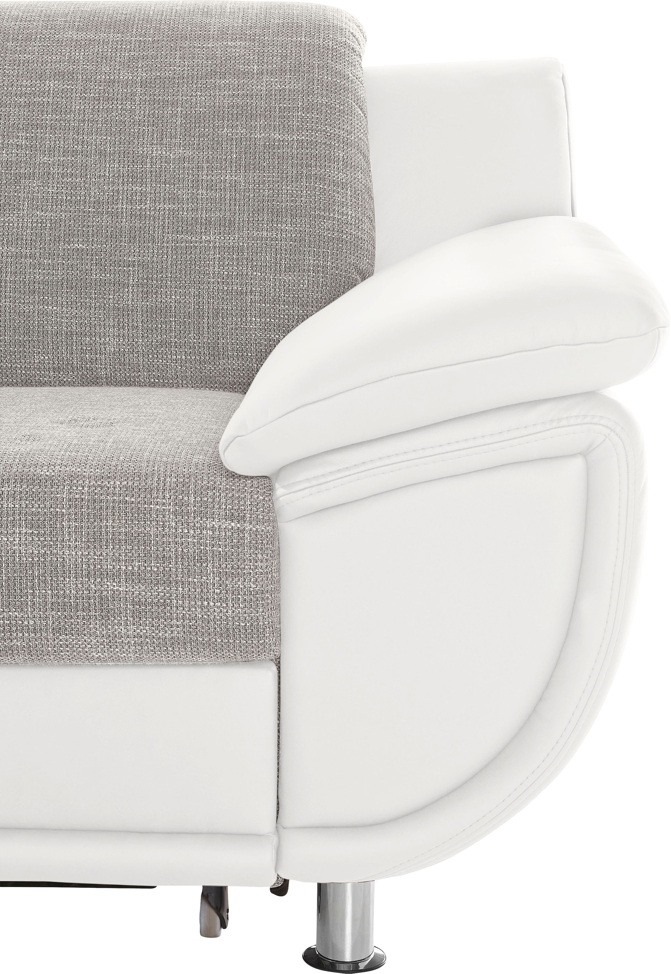 TRENDMANUFAKTUR Ecksofa »Rondo 3, zeitlos und modern, im Materialmix, L-Form«, wahlweise Federkern für hohen Sitzkomfort, wahlweise Bettfunktion