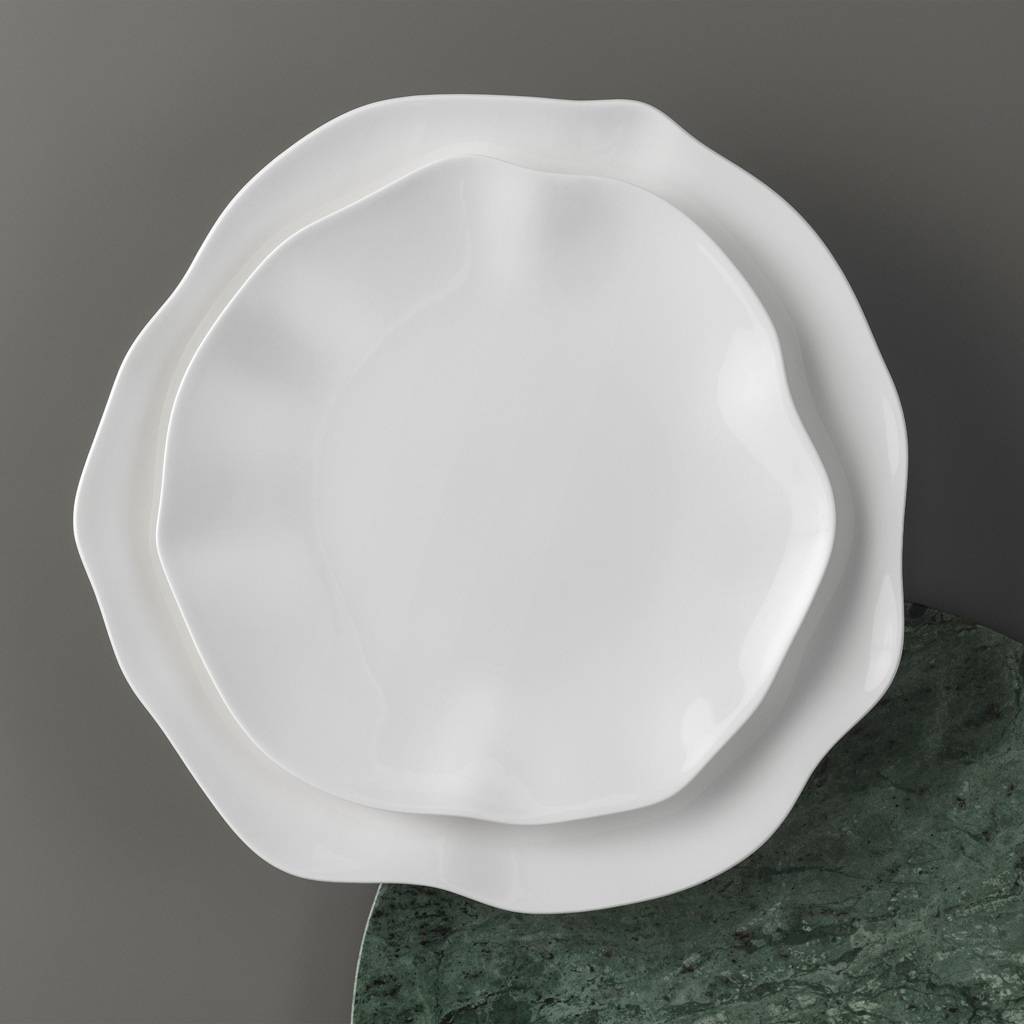 Villeroy & Boch Frühstücksteller »Frühstücksteller Pura ø 22 cm 6er Set weiß« Spülmaschinenfest, Mikrowellensicher