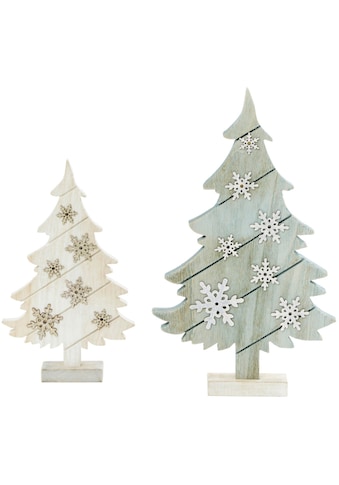 Schneider LED Baum »Tannen«, 2 St., Warmweiß, veredelt mit Glitzer-Schneeflocken kaufen