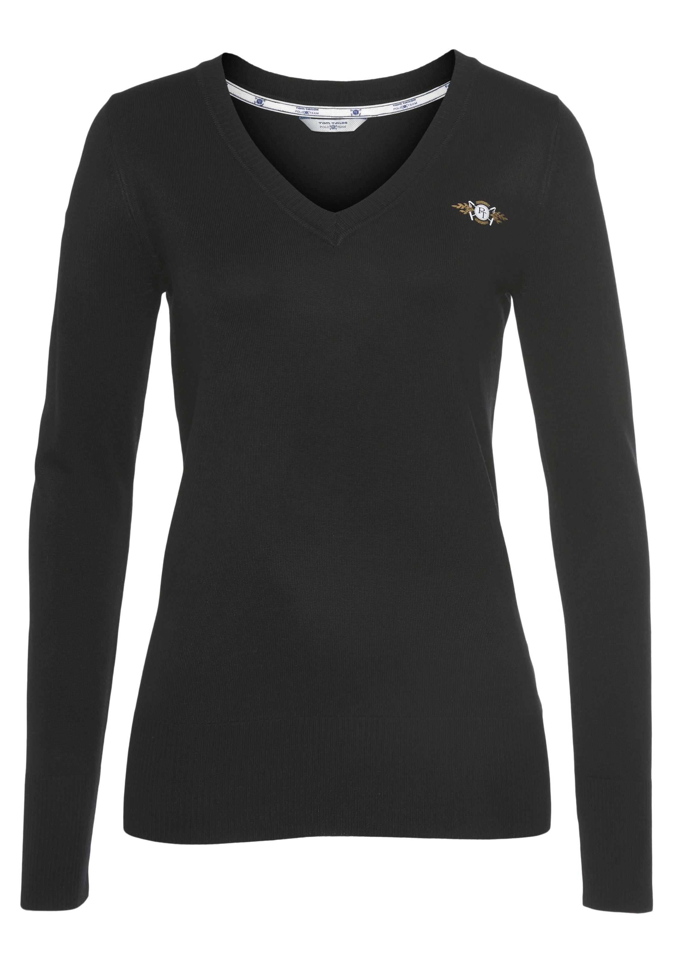 TOM TAILOR Polo Team Streifenpullover, (Packung, 2 tlg., 2er-Pack), im Doppelpack mit uni