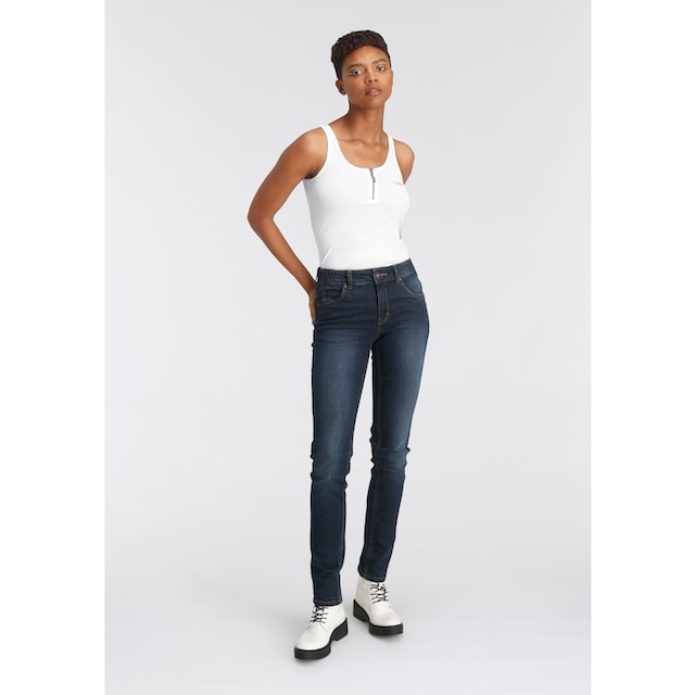 Waist Gummizugeinsatz«, seitlichem mit High »Bund kaufen Slim-fit-Jeans OTTO Arizona bei