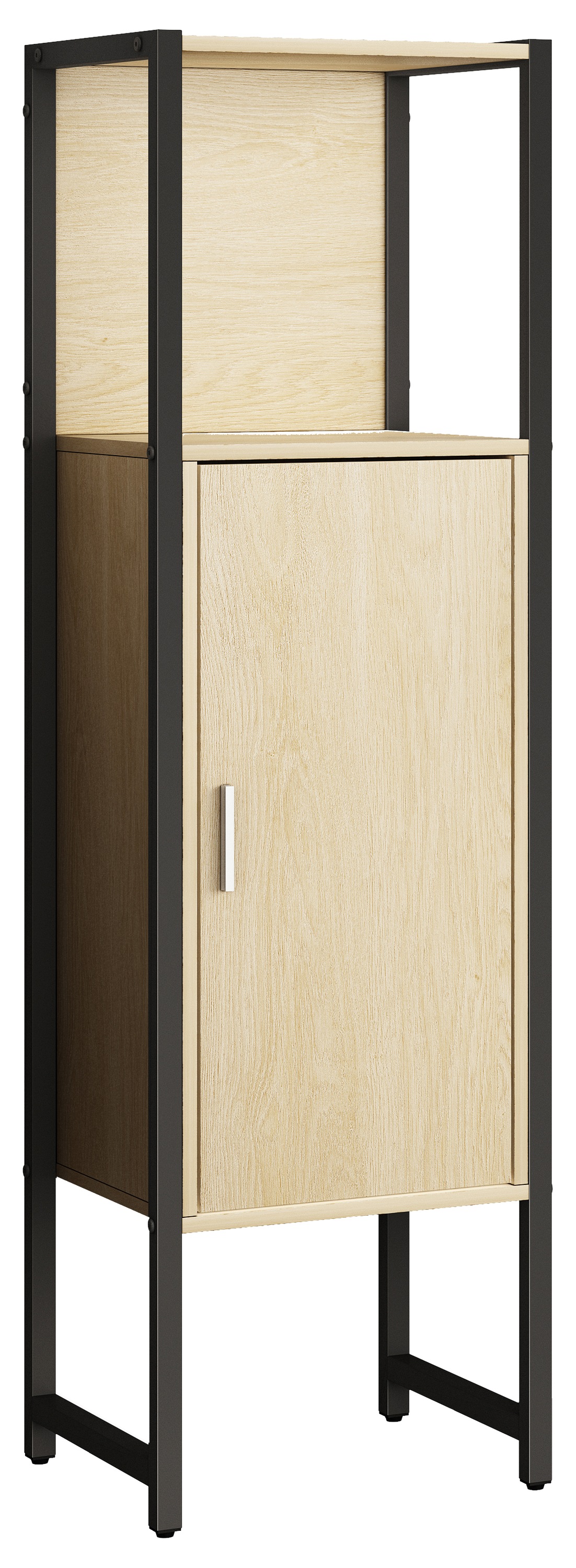VCM Midischrank »Holz Metall Badmöbel Midischrank Badschrank Edino«