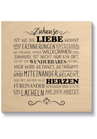 Artland Holzbild »Zuhause I«, Sprüche & Texte, (1 St.) kaufen