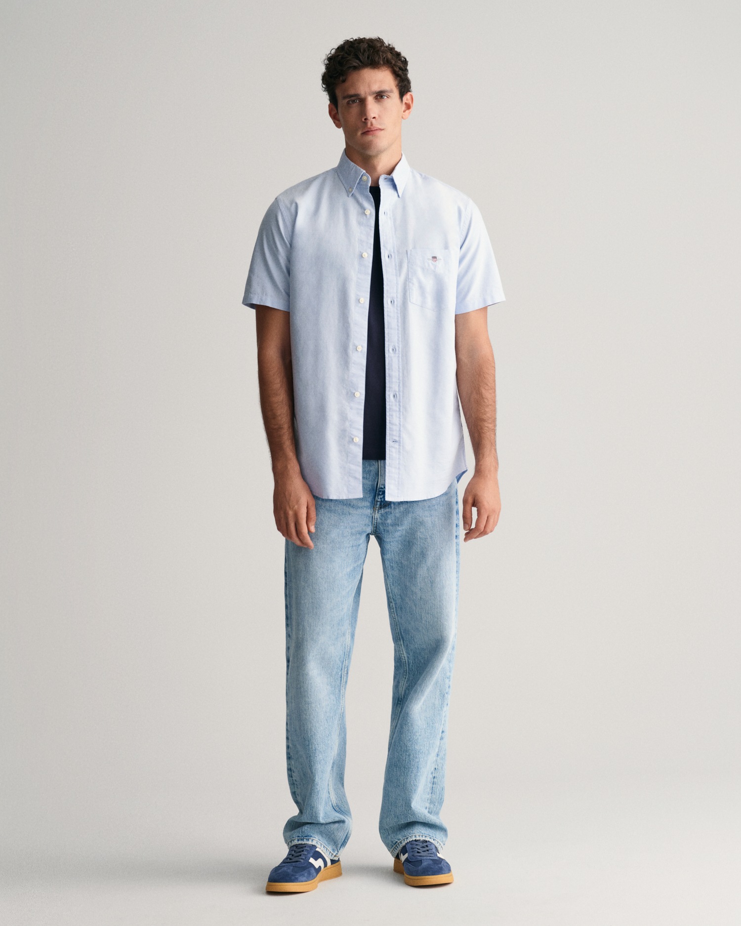 Gant Kurzarmhemd »REG OXFORD SHIRT«, Gant-Stickerei