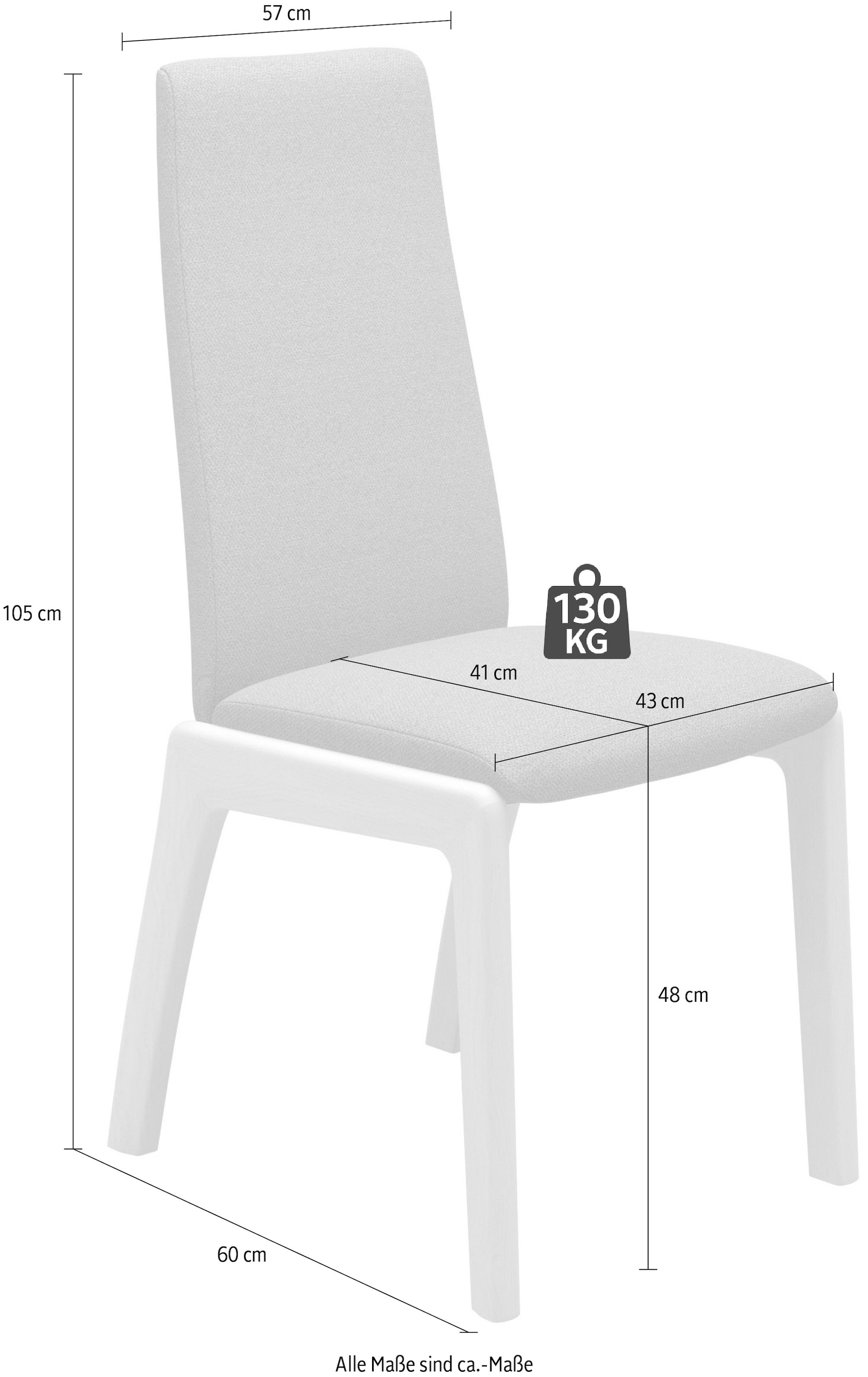 Stressless® Polsterstuhl »Laurel«, Leder PALOMA, High Back, Größe M, mit abgerundeten Beinen in Eiche natur