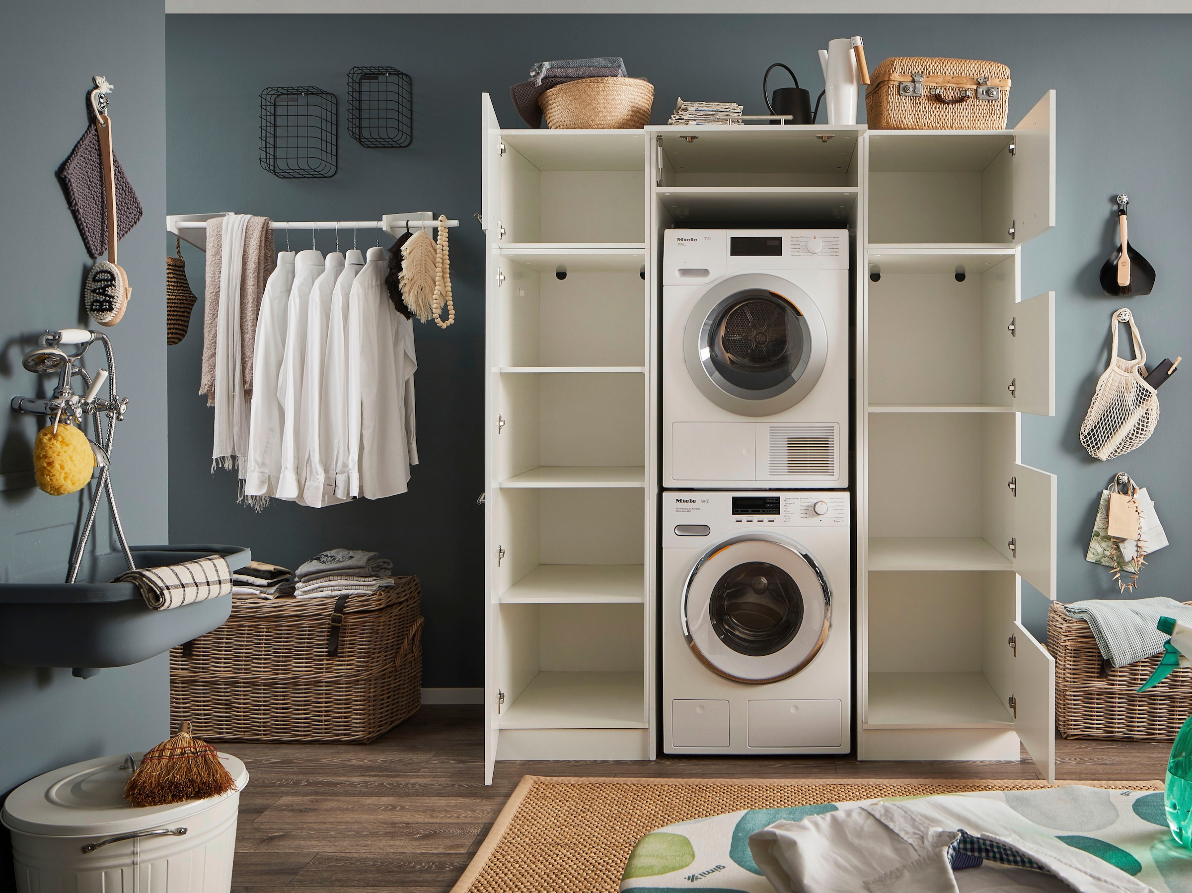 Laundreezy Mehrzweckschrank-Set »LAUNDREEZY LDLK3«, Breite 167,5 cm