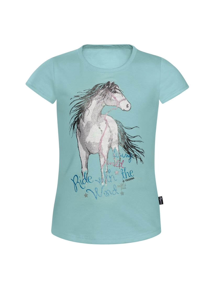 Trigema T-Shirt »TRIGEMA T-Shirt mit Pferd«, (1 tlg.)
