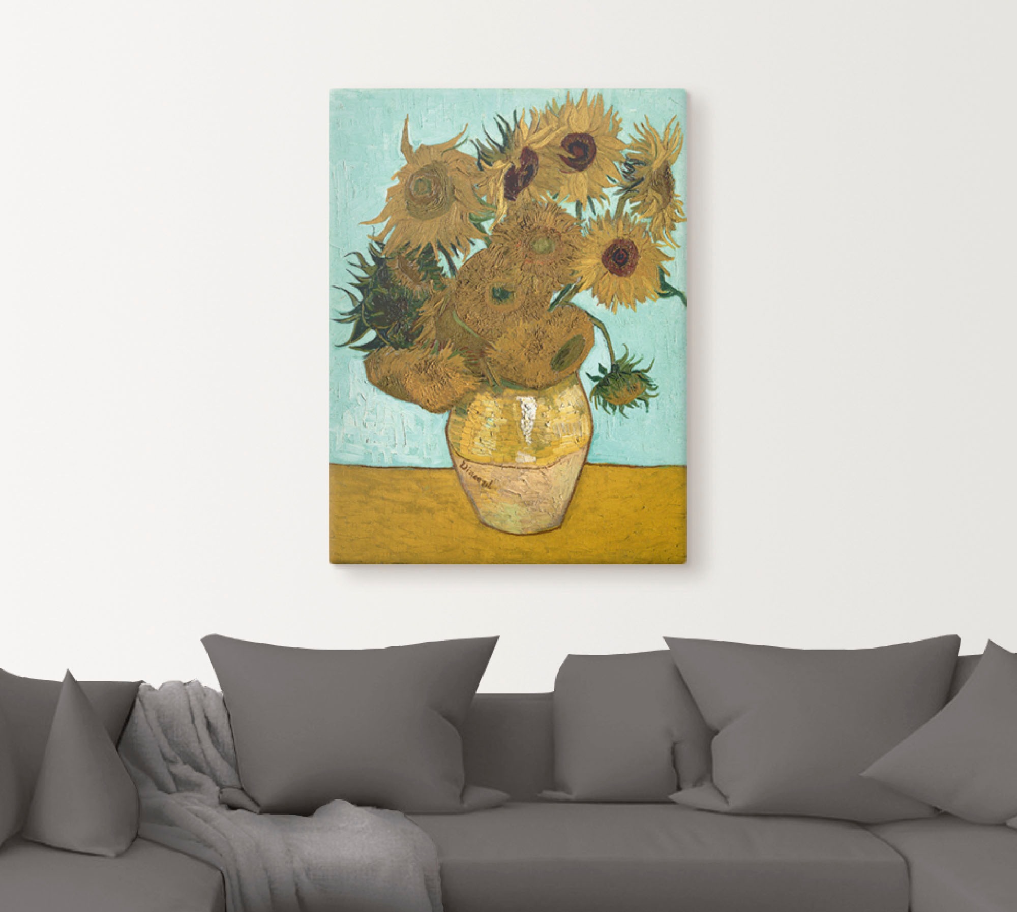 Artland Wandbild »Vase mit Sonnenblumen. 1888«, Blumen, (1 St.), als Leinwandbild, Poster, Wandaufkleber in verschied. Größen