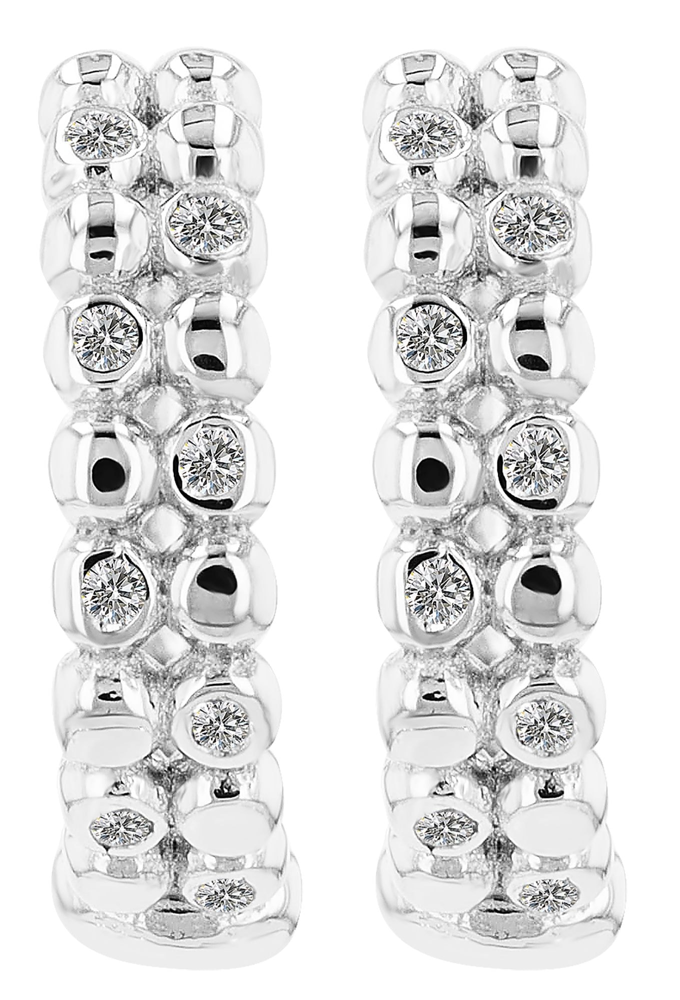 Adelia´s Paar Creolen »Damen Ohrringe ¿ Creole aus 925 Silber mit Zirkonia«