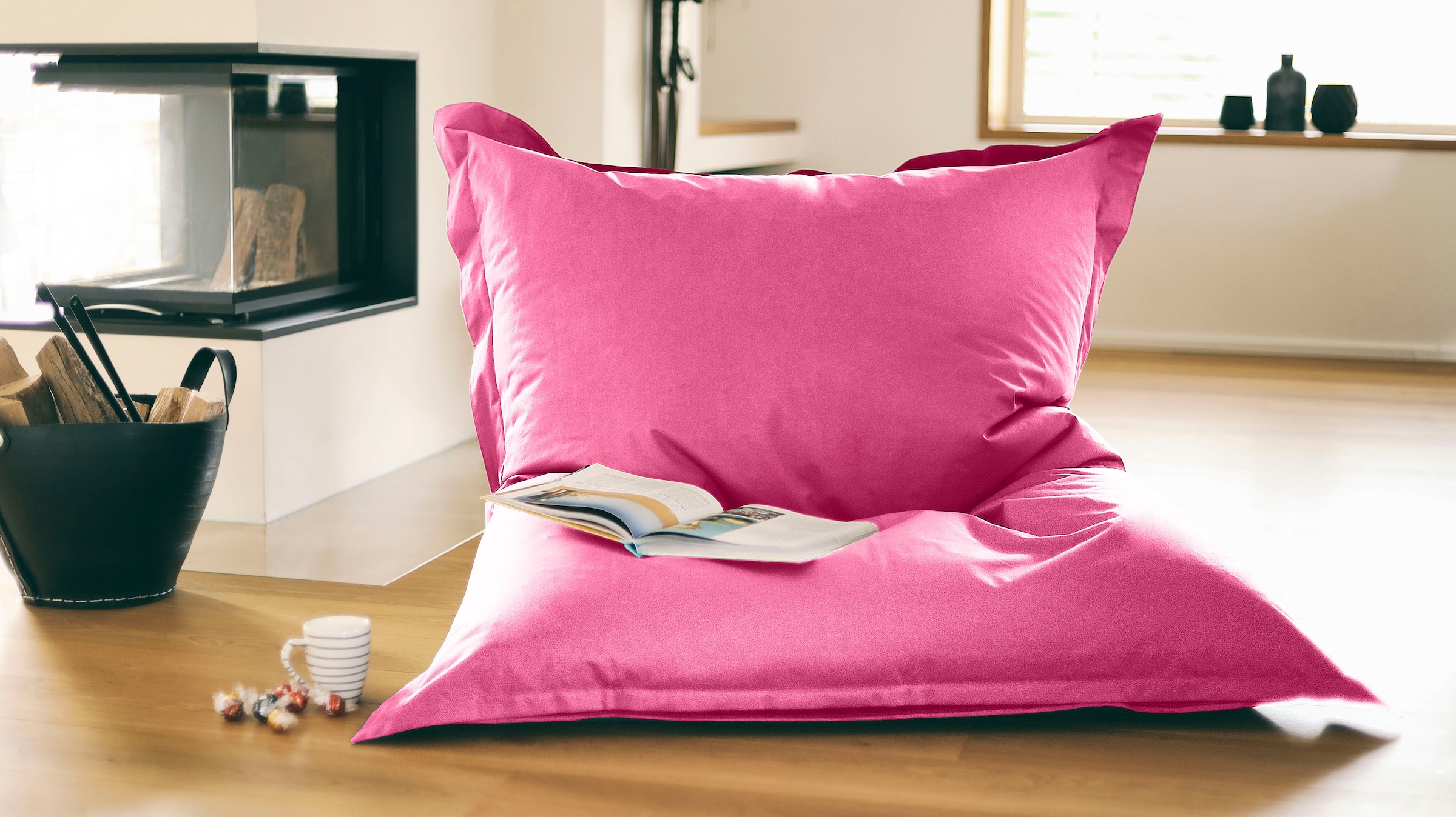 KiNZLER Sitzsack »Sylt« 1 Stk. tlg. Uni Farben, Bezug aus Baumwolle, ideal im Wohnzimmer & Kinderzimmer