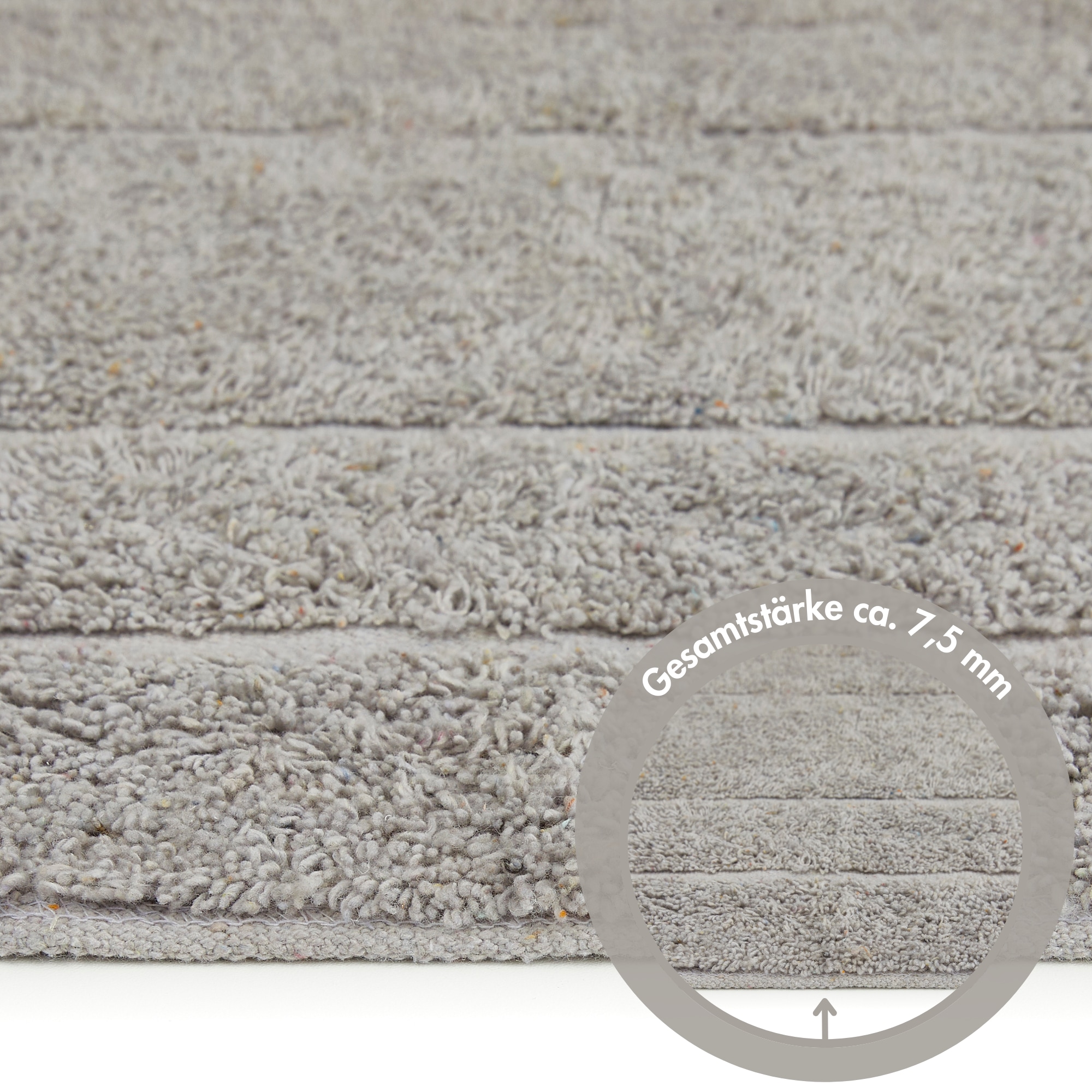 Andiamo Badematte »Havanna, 50x80 cm« Höhe 7,5 mm fußbodenheizungsgeeignet | schnell trocknend Badteppich, Uni Farben, Hoch-Tief Effekt, verschiedene Designs