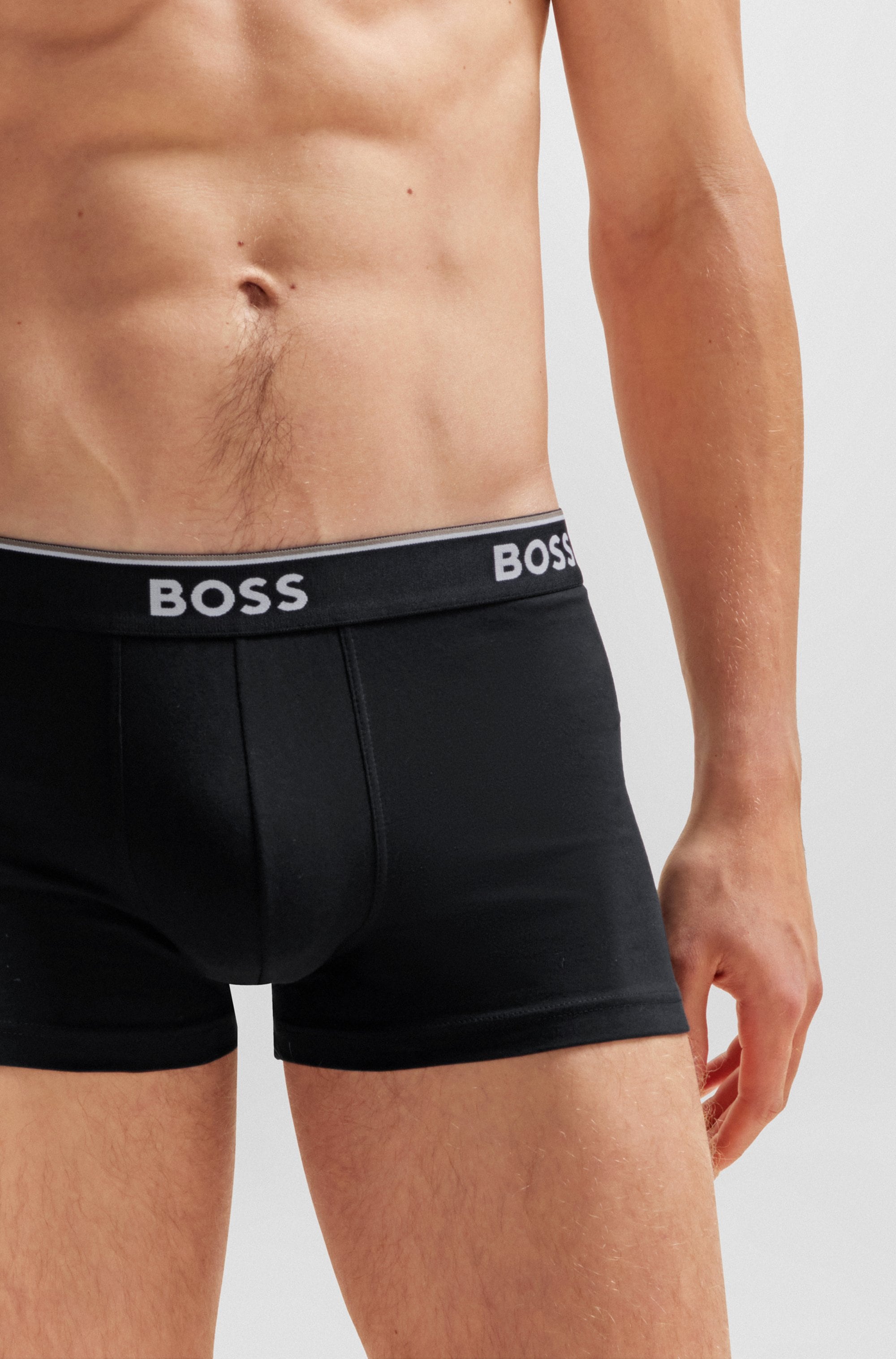 BOSS Boxer »TRUNK 3 PACK«, (3 St.), BOSS Schriftzug auf dem Bund
