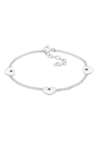 Elli Armband »Kinder Herzen Rosa Kristalle Silber« kaufen