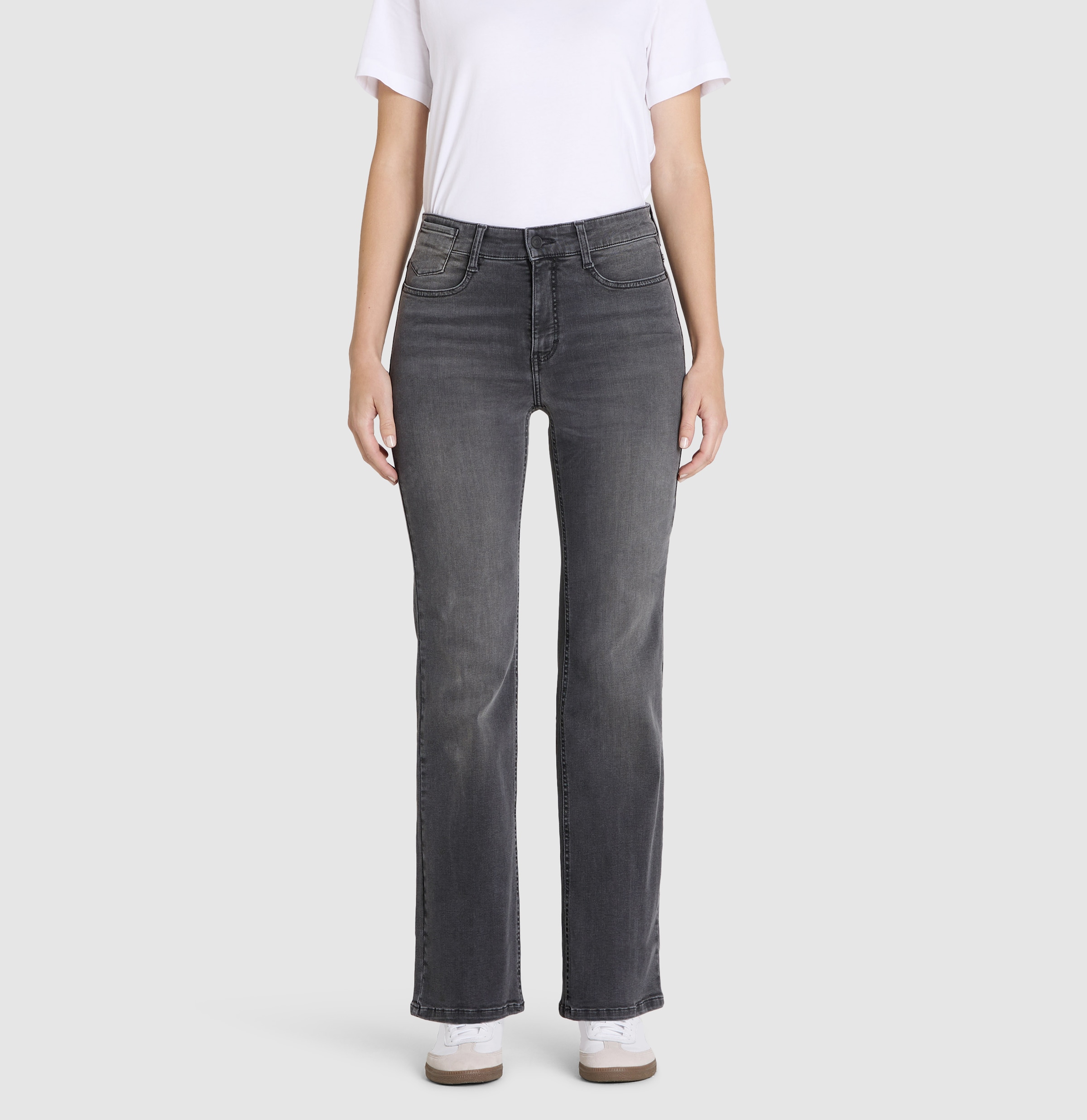 Mac Damen Bootcut-Jeans »LAURA«, Größe 48